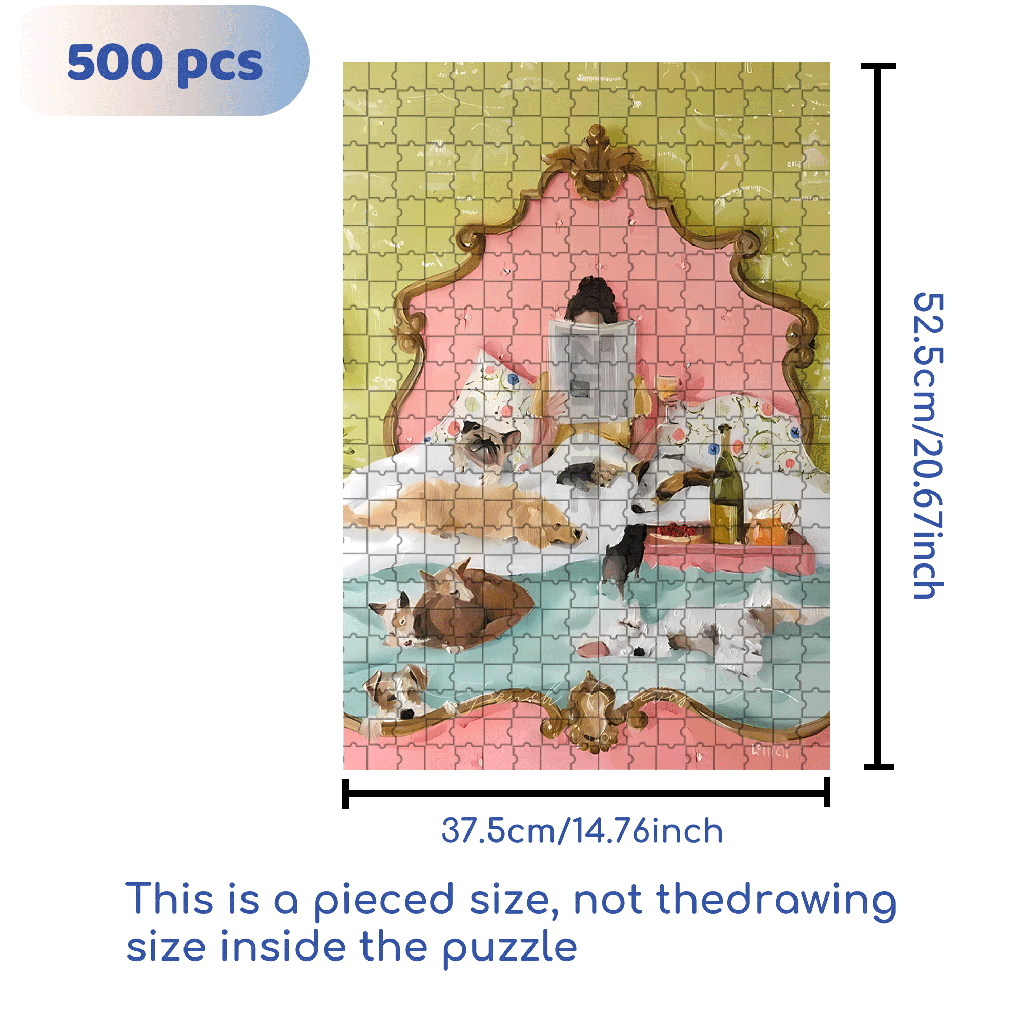 The Saturday Paper 500pcs/1000pcs Jigsaw Puzzle, Scratch-Resistant, Interactive Family Game & Brain-Boosting DIY Decor, Perfect for Halloween, Christmas & New Year Gifts, Family Puzzle Game