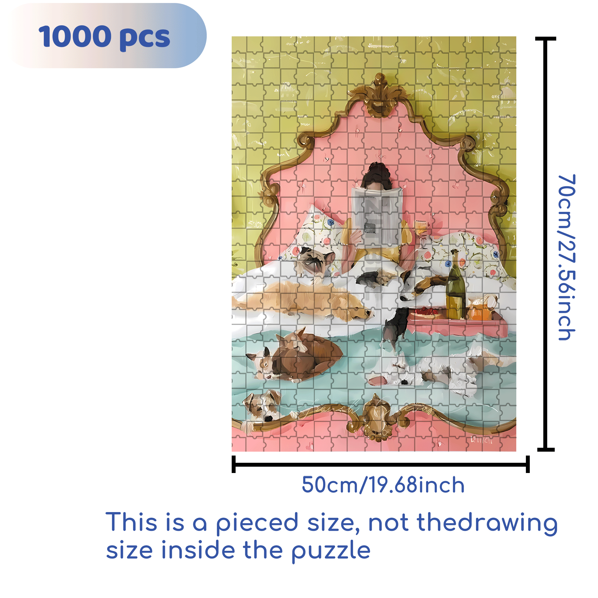 The Saturday Paper 500pcs/1000pcs Jigsaw Puzzle, Scratch-Resistant, Interactive Family Game & Brain-Boosting DIY Decor, Perfect for Halloween, Christmas & New Year Gifts, Family Puzzle Game