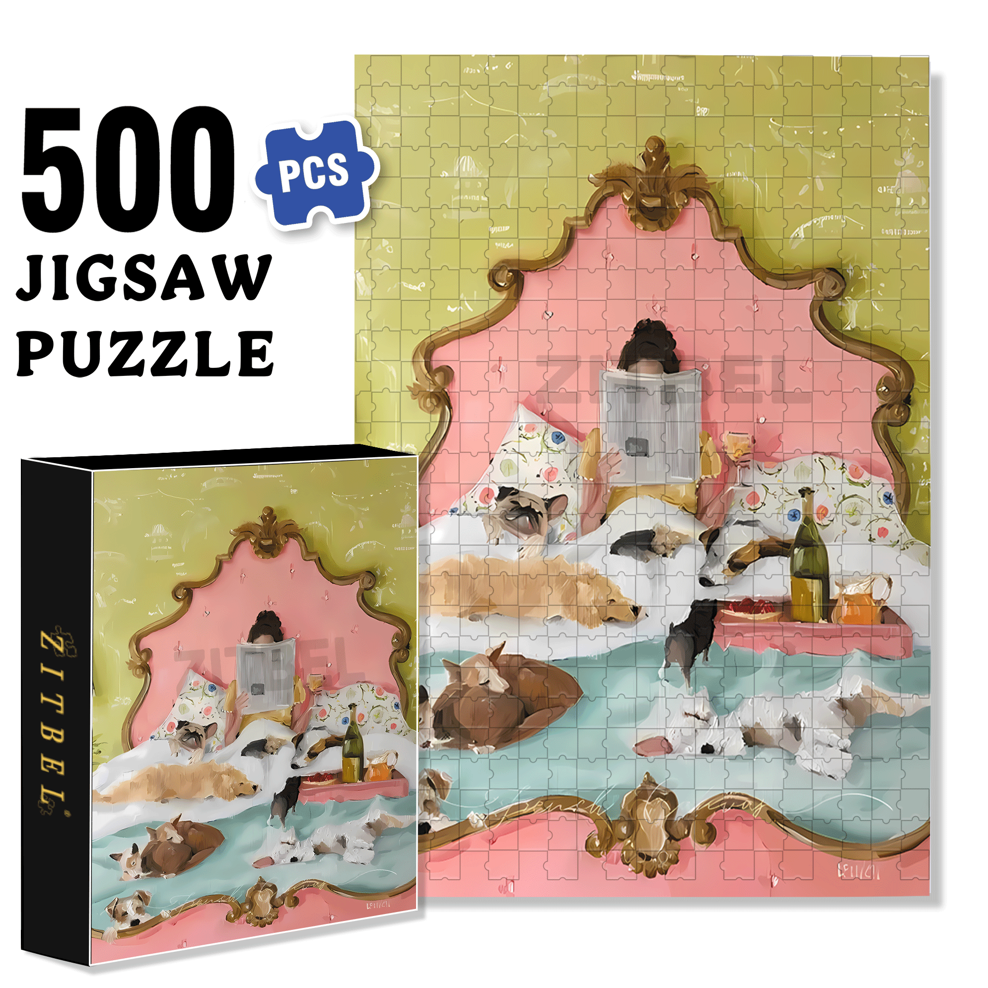 The Saturday Paper 500pcs/1000pcs Jigsaw Puzzle, Scratch-Resistant, Interactive Family Game & Brain-Boosting DIY Decor, Perfect for Halloween, Christmas & New Year Gifts, Family Puzzle Game
