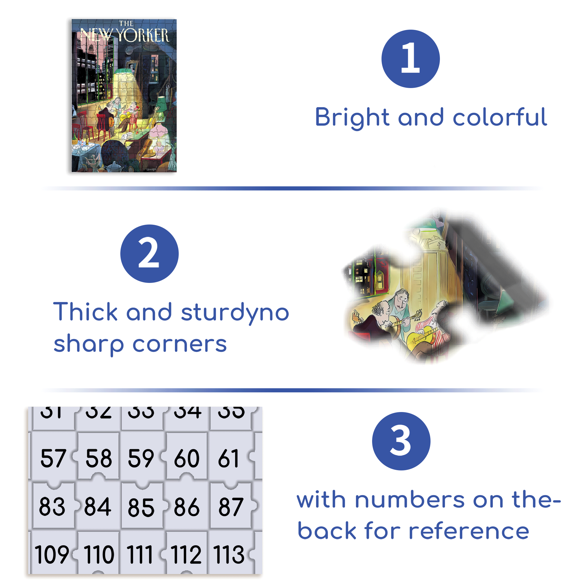 Three Amigos 500pcs/1000pcs Jigsaw Puzzle, Scratch-Resistant, Interactive Family Game & Brain-Boosting DIY Decor, Perfect for Halloween, Christmas & New Year Gifts, Family Puzzle Game