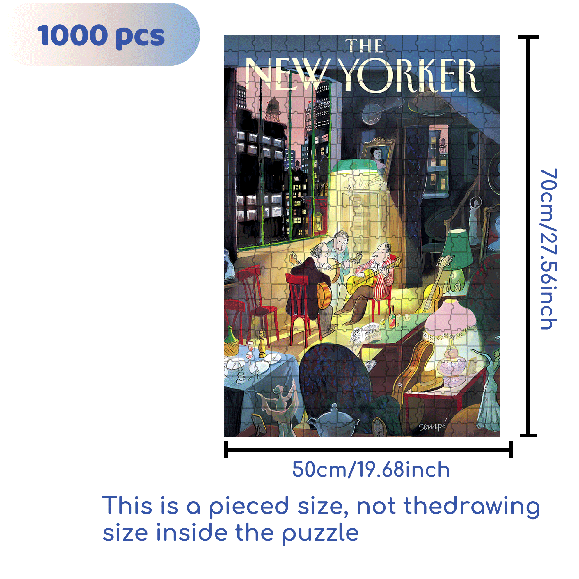 Three Amigos 500pcs/1000pcs Jigsaw Puzzle, Scratch-Resistant, Interactive Family Game & Brain-Boosting DIY Decor, Perfect for Halloween, Christmas & New Year Gifts, Family Puzzle Game
