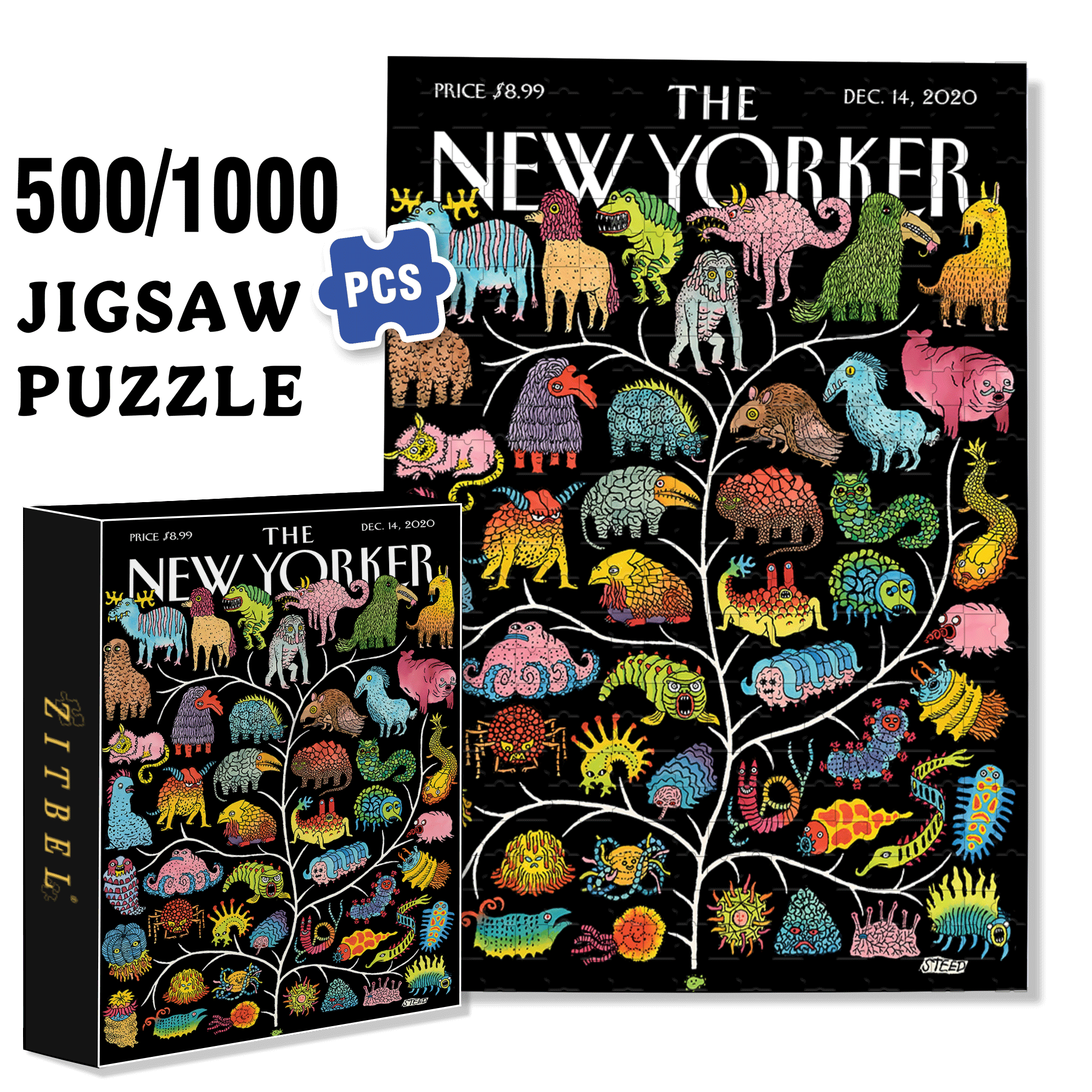 Tree of Life 500pcs/1000pcs Jigsaw Puzzle, Scratch-Resistant, Interactive Family Game & Brain-Boosting DIY Decor, Perfect for Halloween, Christmas & New Year Gifts, Family Puzzle Game