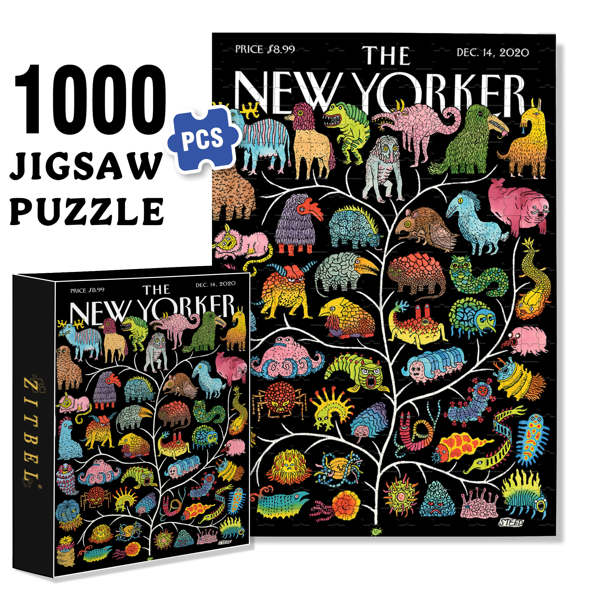 Tree of Life 500pcs/1000pcs Jigsaw Puzzle, Scratch-Resistant, Interactive Family Game & Brain-Boosting DIY Decor, Perfect for Halloween, Christmas & New Year Gifts, Family Puzzle Game