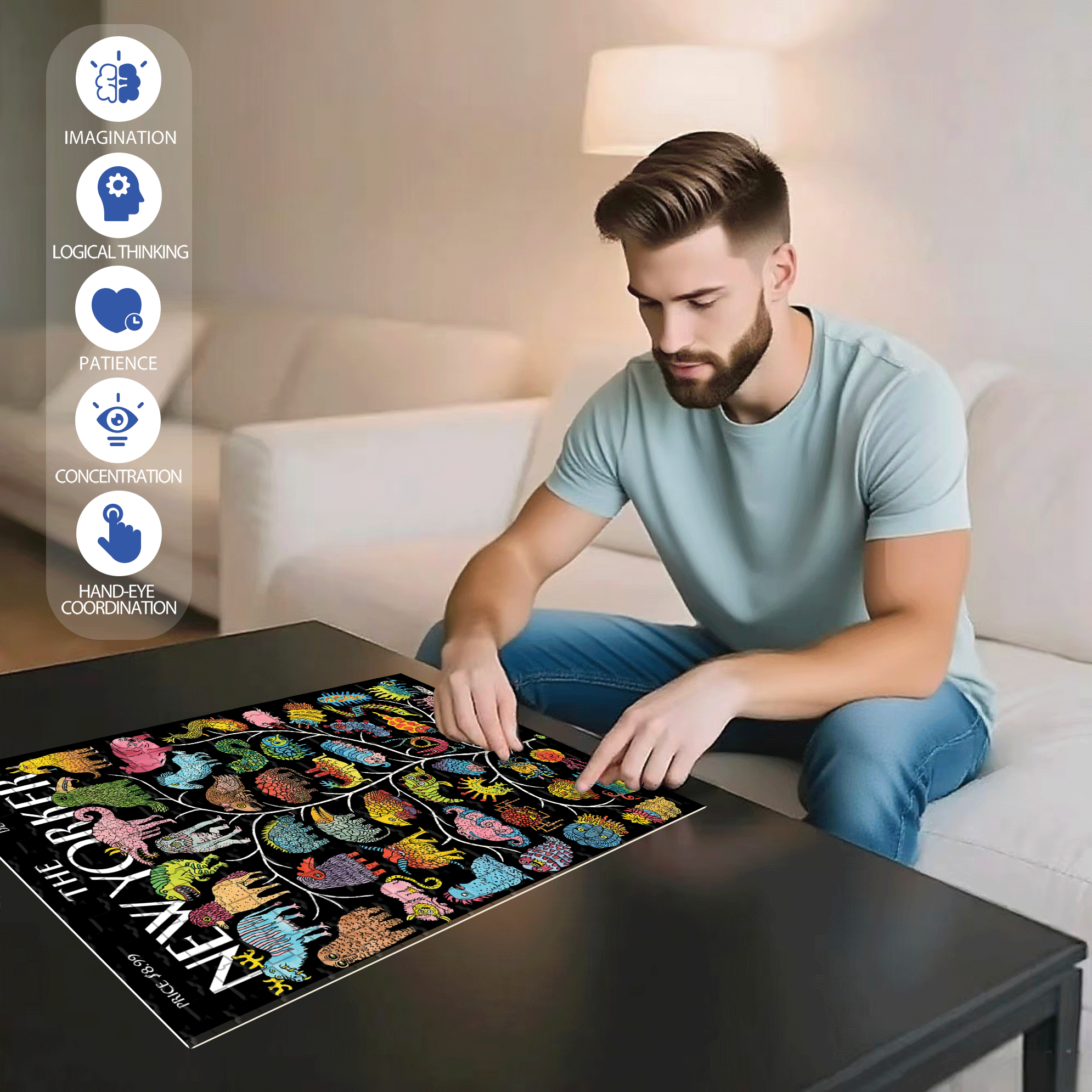 Tree of Life 500pcs/1000pcs Jigsaw Puzzle, Scratch-Resistant, Interactive Family Game & Brain-Boosting DIY Decor, Perfect for Halloween, Christmas & New Year Gifts, Family Puzzle Game