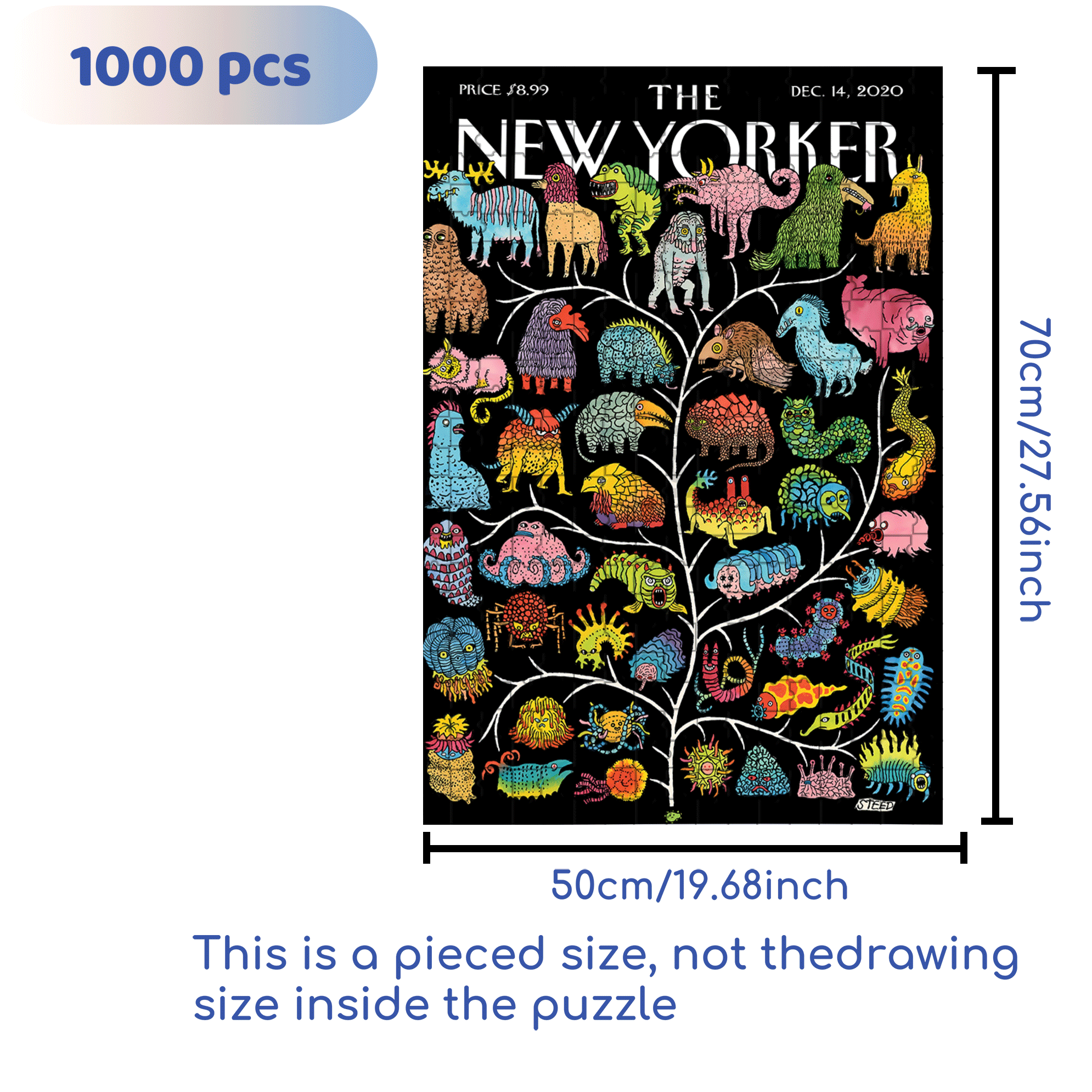 Tree of Life 500pcs/1000pcs Jigsaw Puzzle, Scratch-Resistant, Interactive Family Game & Brain-Boosting DIY Decor, Perfect for Halloween, Christmas & New Year Gifts, Family Puzzle Game