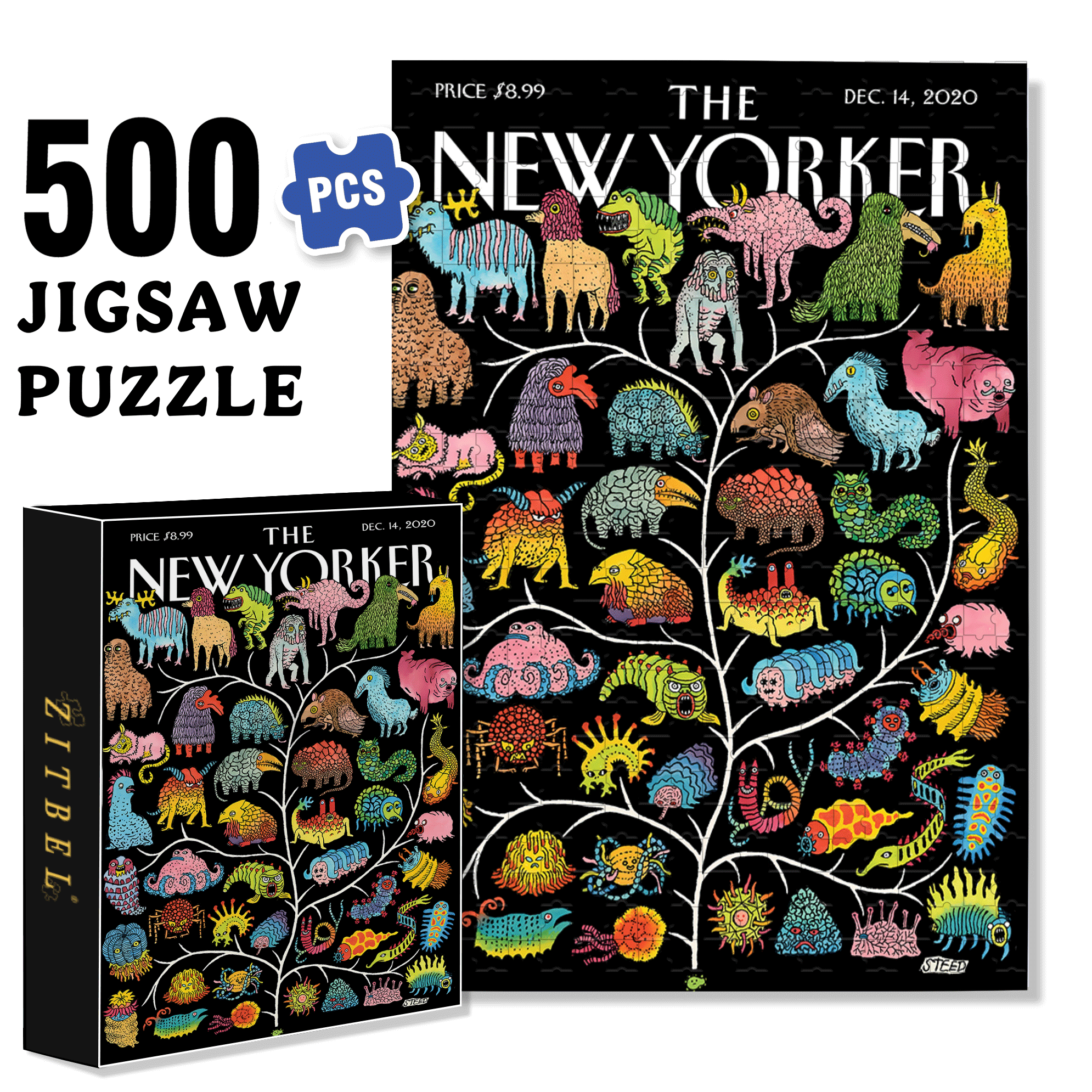 Tree of Life 500pcs/1000pcs Jigsaw Puzzle, Scratch-Resistant, Interactive Family Game & Brain-Boosting DIY Decor, Perfect for Halloween, Christmas & New Year Gifts, Family Puzzle Game