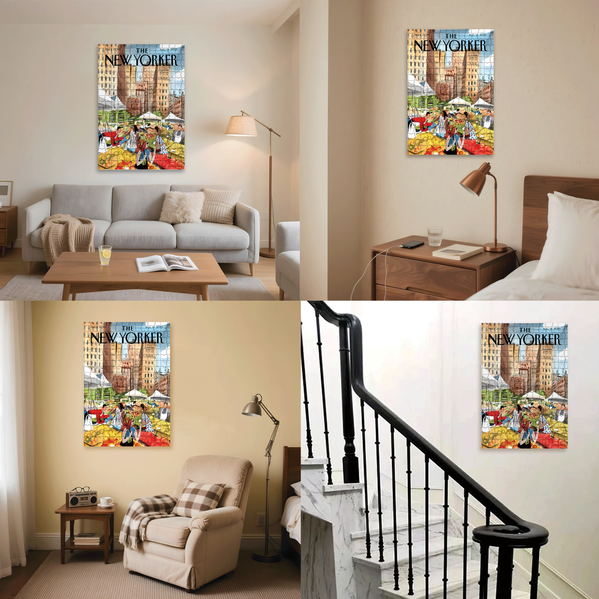 Vegetable Morning Market 500pcs/1000pcs Jigsaw Puzzle, Scratch-Resistant, Interactive Family Game & Brain-Boosting DIY Decor, Perfect for Halloween, Christmas & New Year Gifts, Family Puzzle Game
