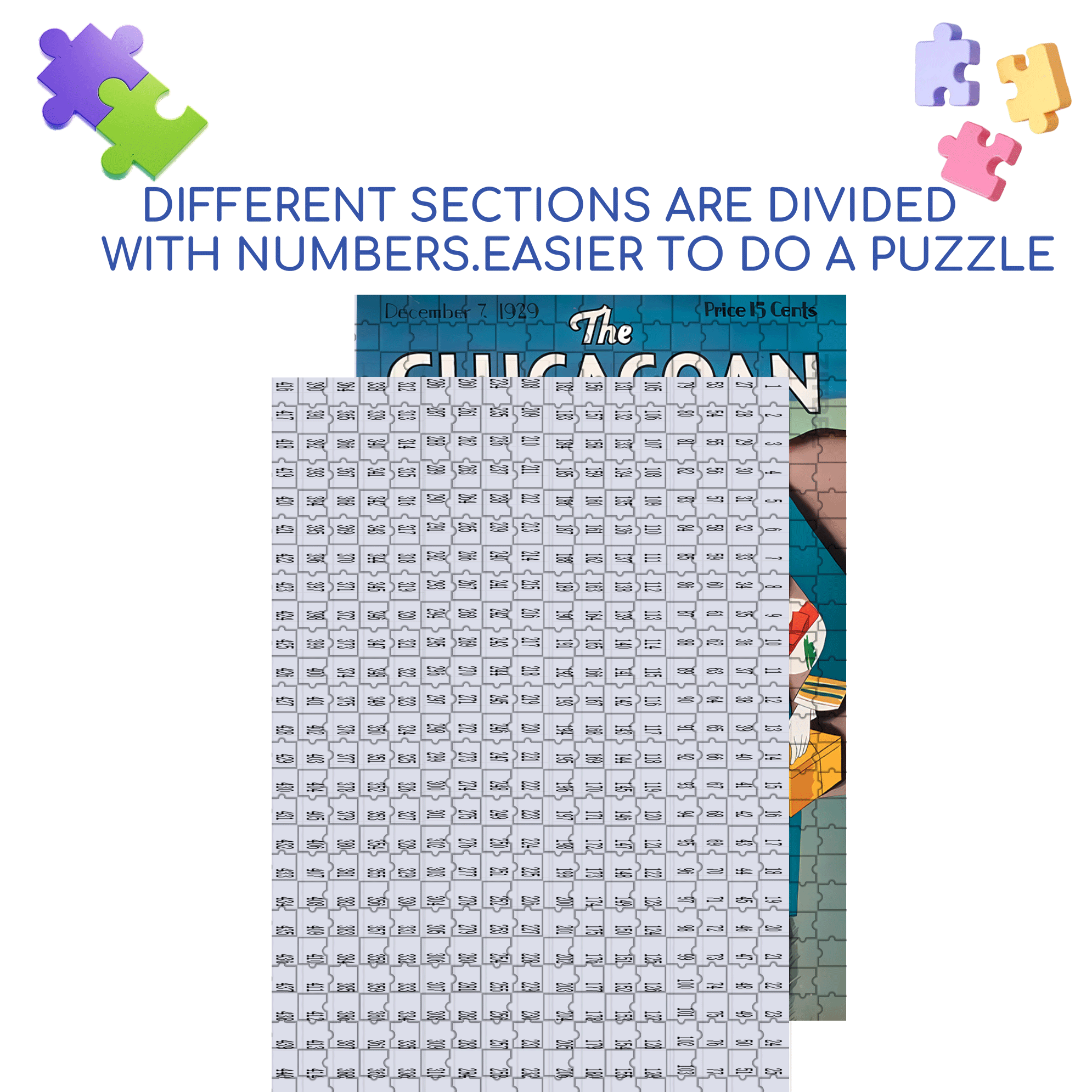 Xmas Shopping 500pcs/1000pcs Jigsaw Puzzle, Scratch-Resistant, Interactive Family Game & Brain-Boosting DIY Decor, Perfect for Halloween, Christmas & New Year Gifts, Family Puzzle Game