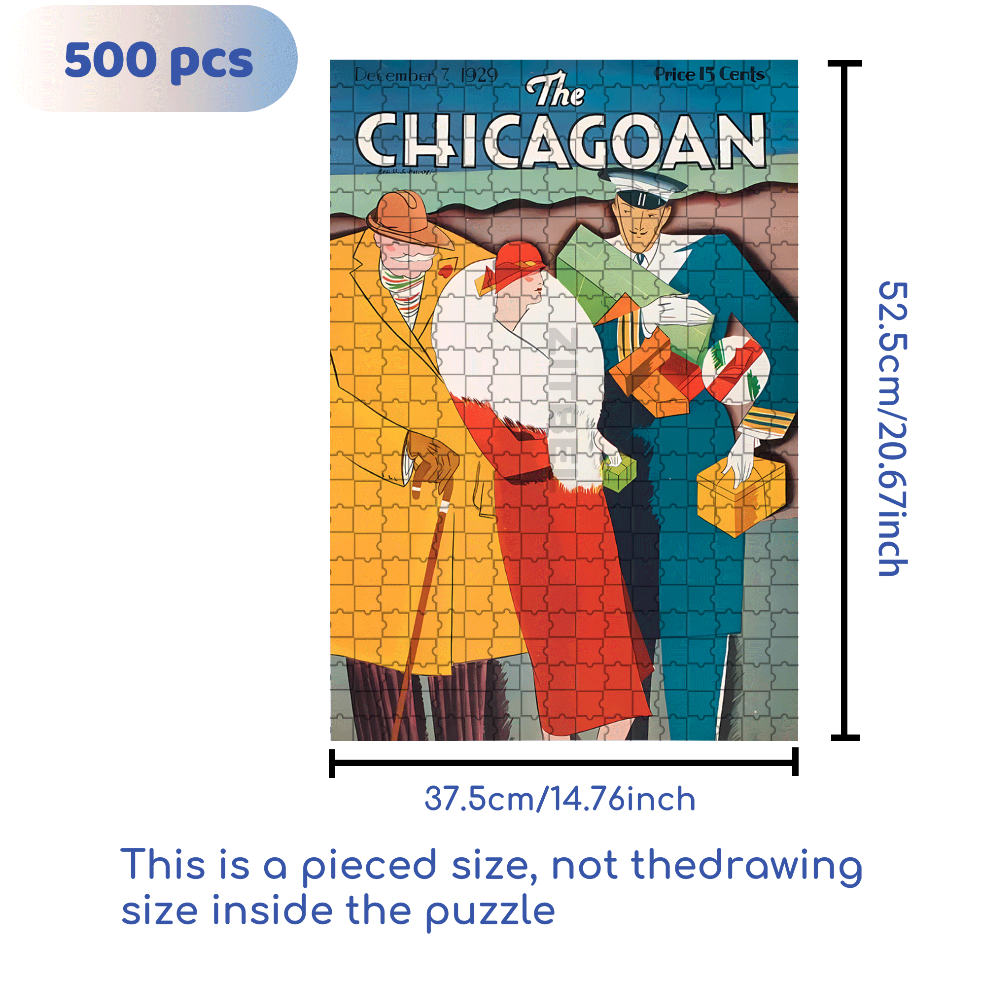 Xmas Shopping 500pcs/1000pcs Jigsaw Puzzle, Scratch-Resistant, Interactive Family Game & Brain-Boosting DIY Decor, Perfect for Halloween, Christmas & New Year Gifts, Family Puzzle Game