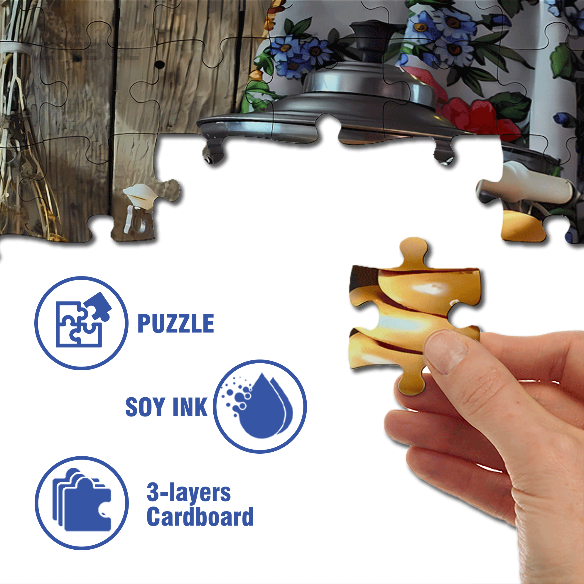 Afternoon Tea Snacks 500pcs/1000pcs Jigsaw Puzzle, Scratch-Resistant, Interactive Family Game & Brain-Boosting DIY Decor, Perfect for Halloween, Christmas & New Year Gifts, Family Puzzle Game