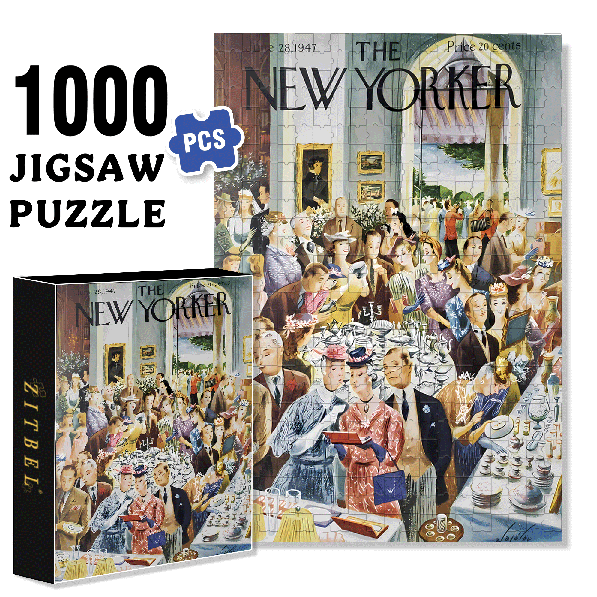 Auction 500pcs/1000pcs Jigsaw Puzzle, Scratch-Resistant, Interactive Family Game & Brain-Boosting DIY Decor, Perfect for Halloween, Christmas & New Year Gifts, Family Puzzle Game