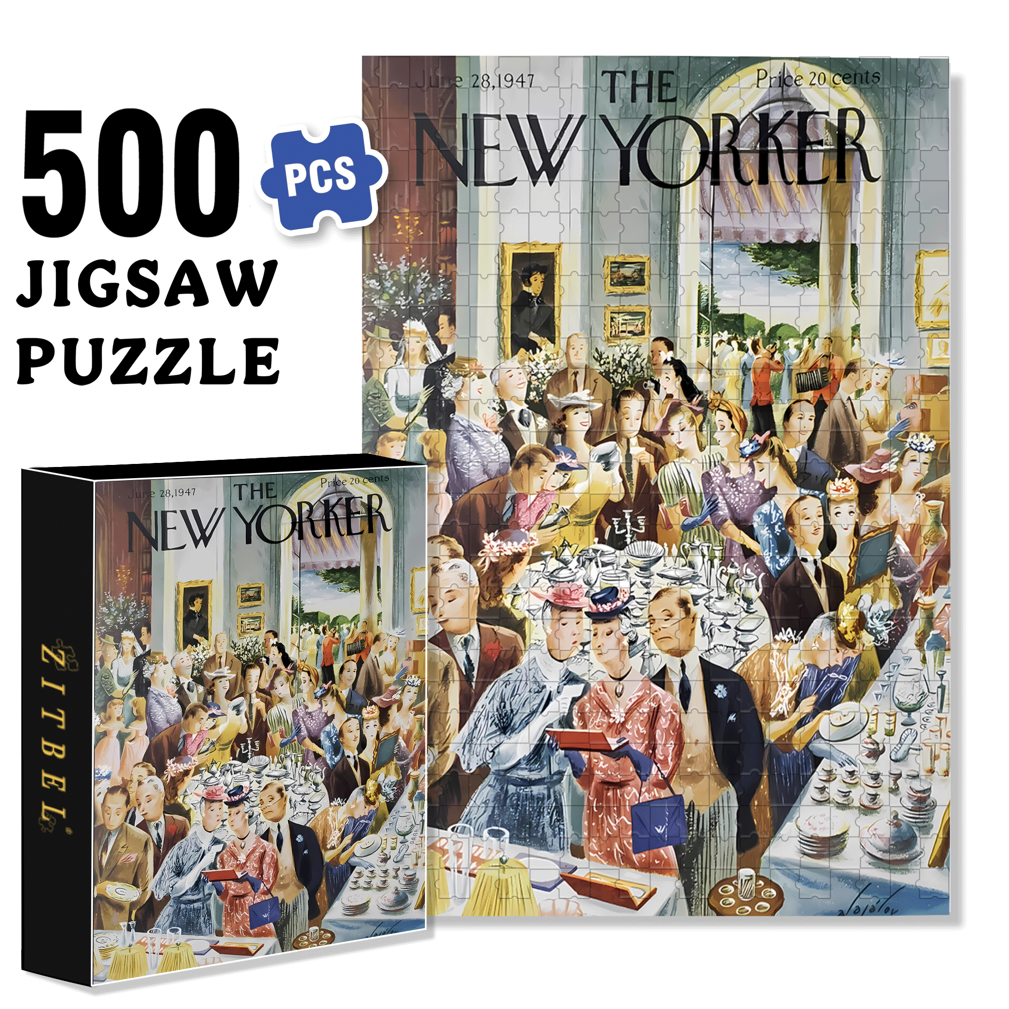Auction 500pcs/1000pcs Jigsaw Puzzle, Scratch-Resistant, Interactive Family Game & Brain-Boosting DIY Decor, Perfect for Halloween, Christmas & New Year Gifts, Family Puzzle Game