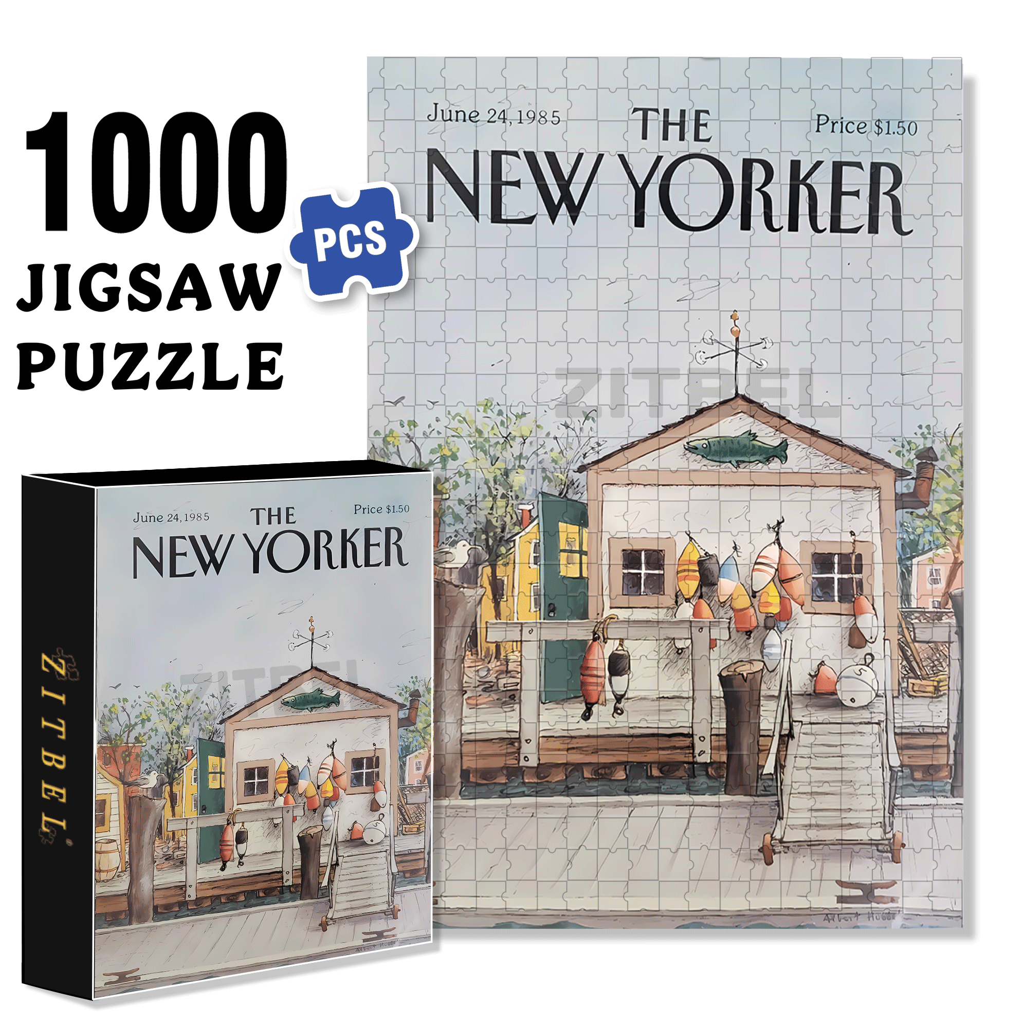 Buoy 500pcs/1000pcs Jigsaw Puzzle, Scratch-Resistant, Interactive Family Game & Brain-Boosting DIY Decor, Perfect for Halloween, Christmas & New Year Gifts, Family Puzzle Game