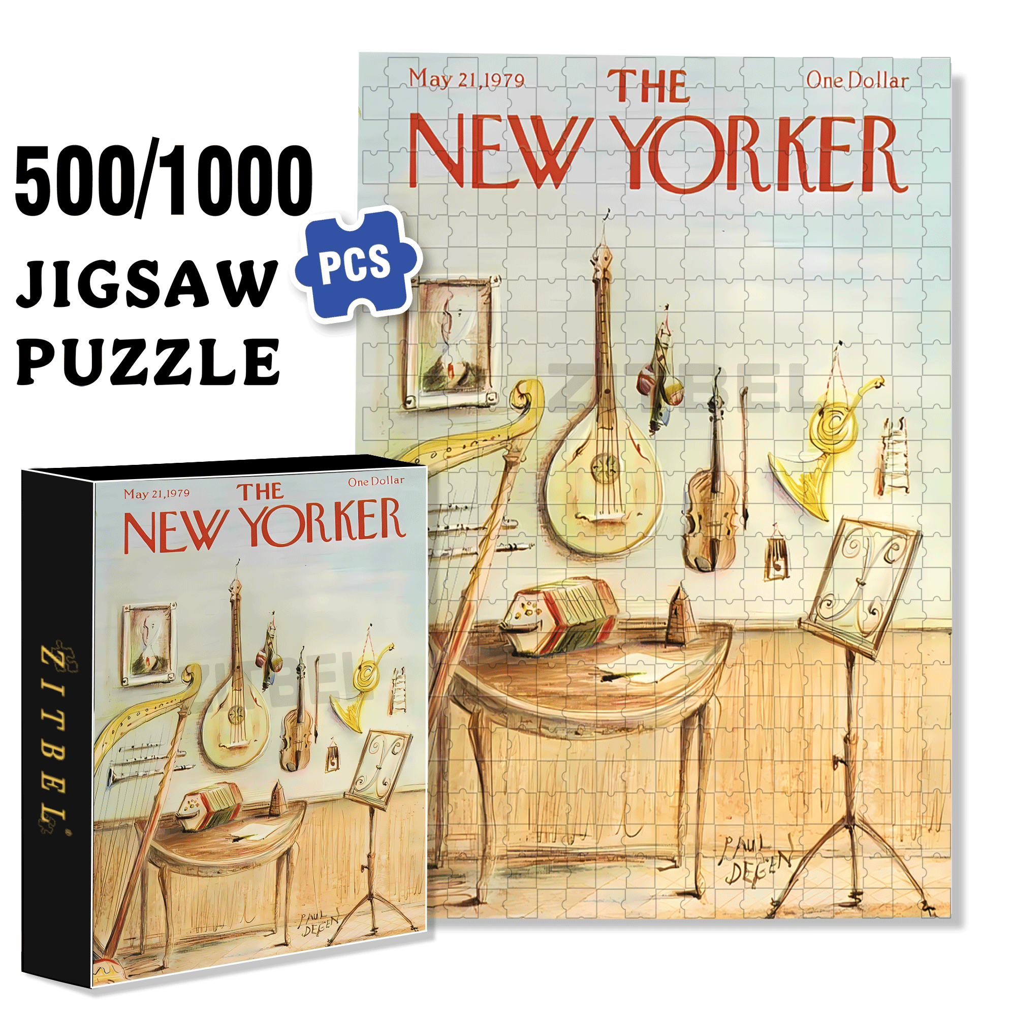 Chamber Orchestra 500pcs/1000pcs Jigsaw Puzzle, Scratch-Resistant, Interactive Family Game & Brain-Boosting DIY Decor, Perfect for Halloween, Christmas & New Year Gifts, Family Puzzle Game