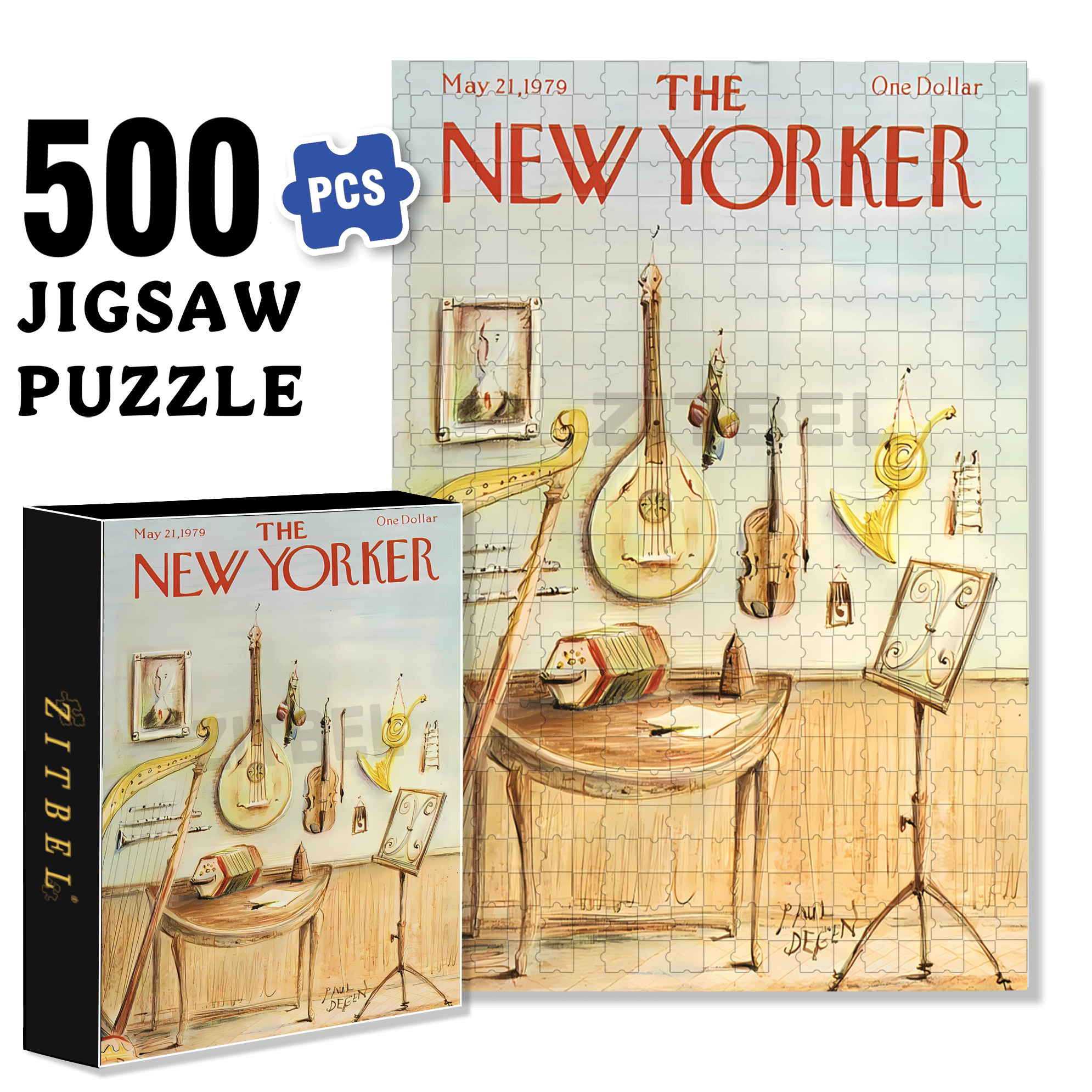 Chamber Orchestra 500pcs/1000pcs Jigsaw Puzzle, Scratch-Resistant, Interactive Family Game & Brain-Boosting DIY Decor, Perfect for Halloween, Christmas & New Year Gifts, Family Puzzle Game
