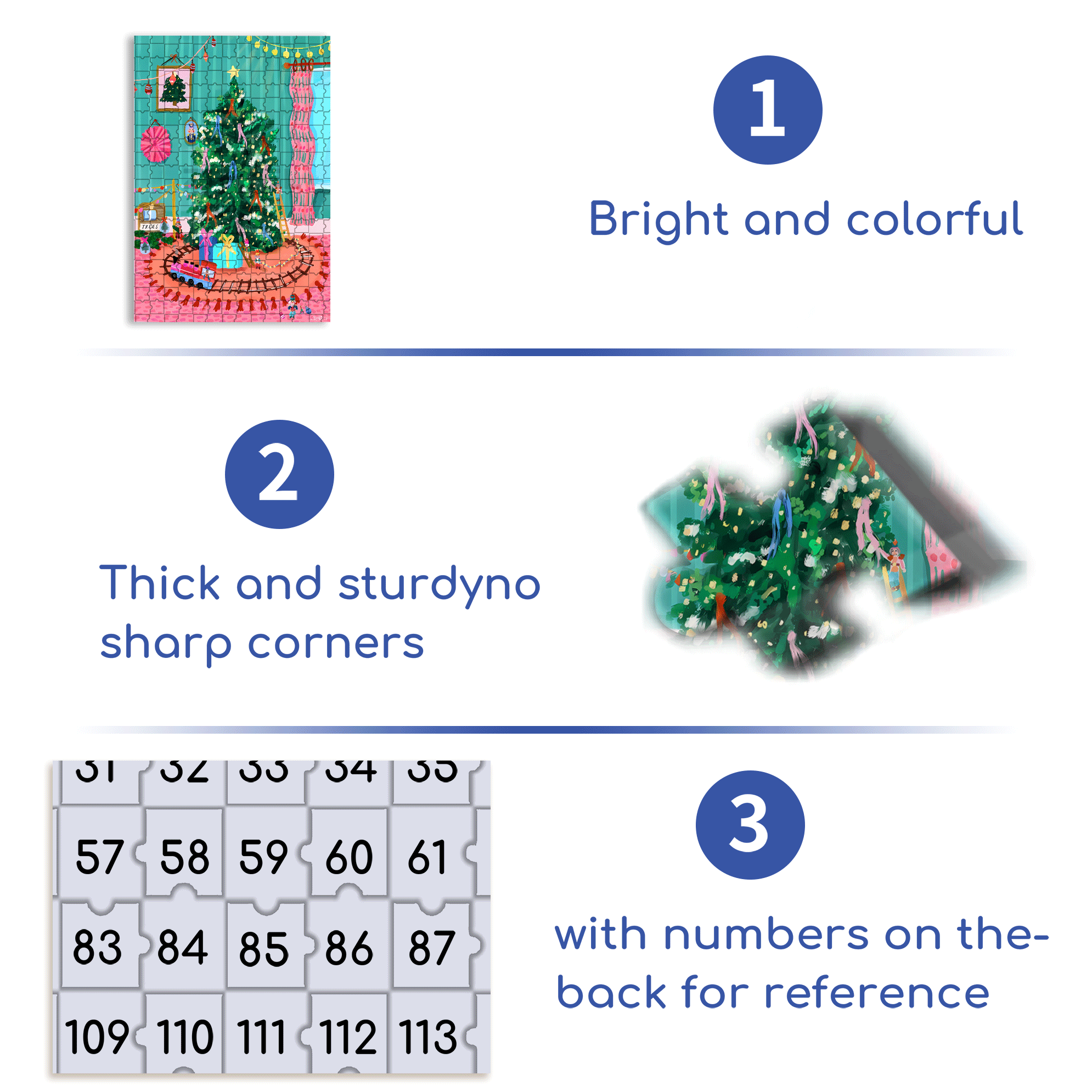 Christmas Tree Decorations 500pcs/1000pcs Jigsaw Puzzle, Scratch-Resistant, Interactive Family Game & Brain-Boosting DIY Decor, Perfect for Halloween, Christmas & New Year Gifts, Family Puzzle Game