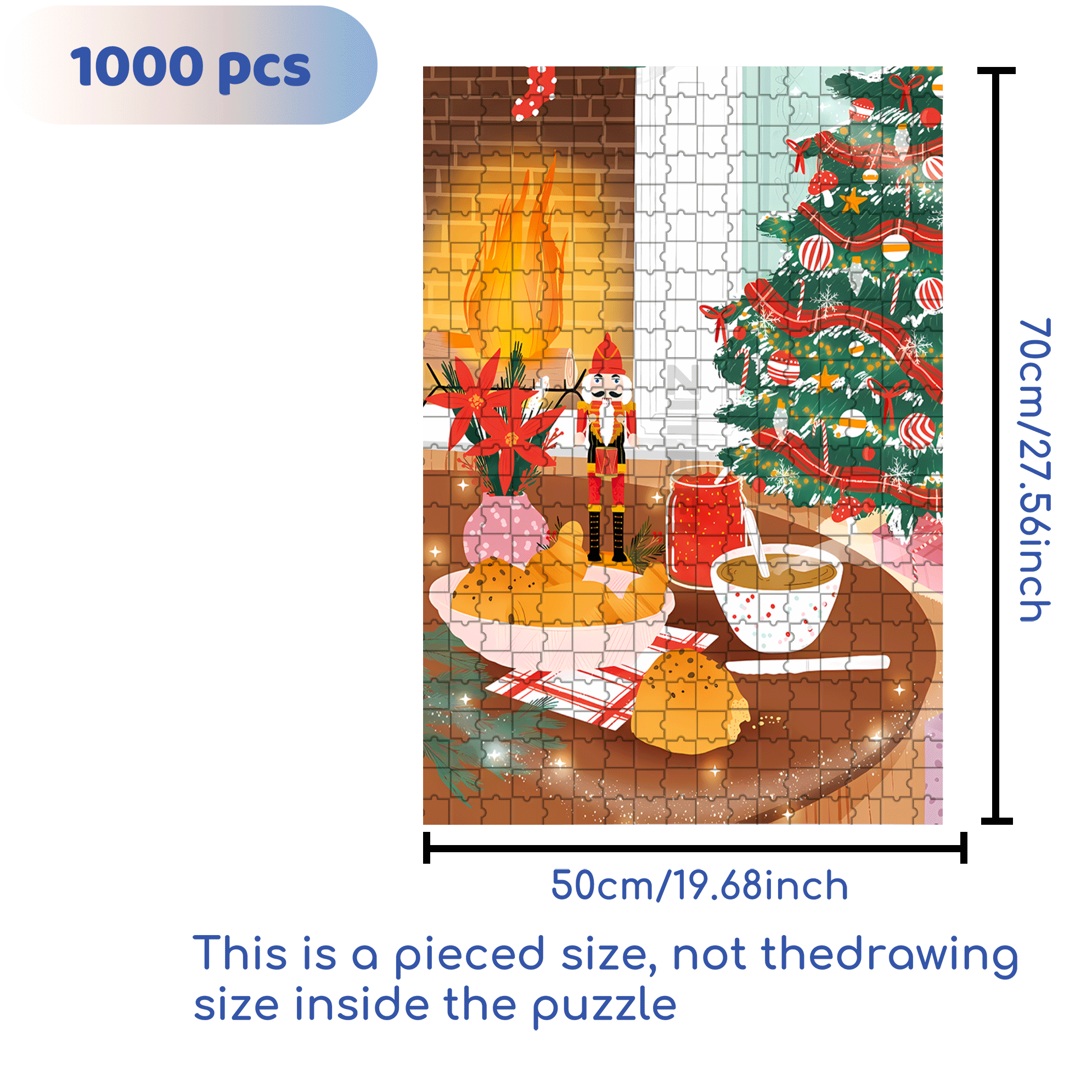 Coffee & Bread 500pcs/1000pcs Jigsaw Puzzle, Scratch-Resistant, Interactive Family Game & Brain-Boosting DIY Decor, Perfect for Halloween, Christmas & New Year Gifts, Family Puzzle Game