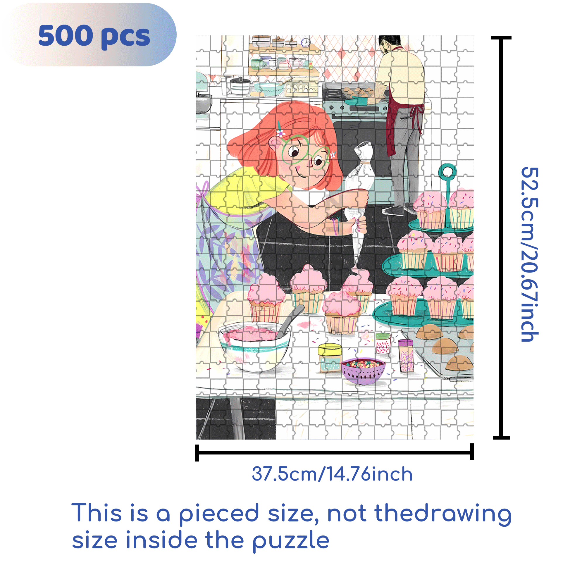 Creating Delicious Food 500pcs/1000pcs Jigsaw Puzzle, Scratch-Resistant, Interactive Family Game & Brain-Boosting DIY Decor, Perfect for Halloween, Christmas & New Year Gifts, Family Puzzle Game