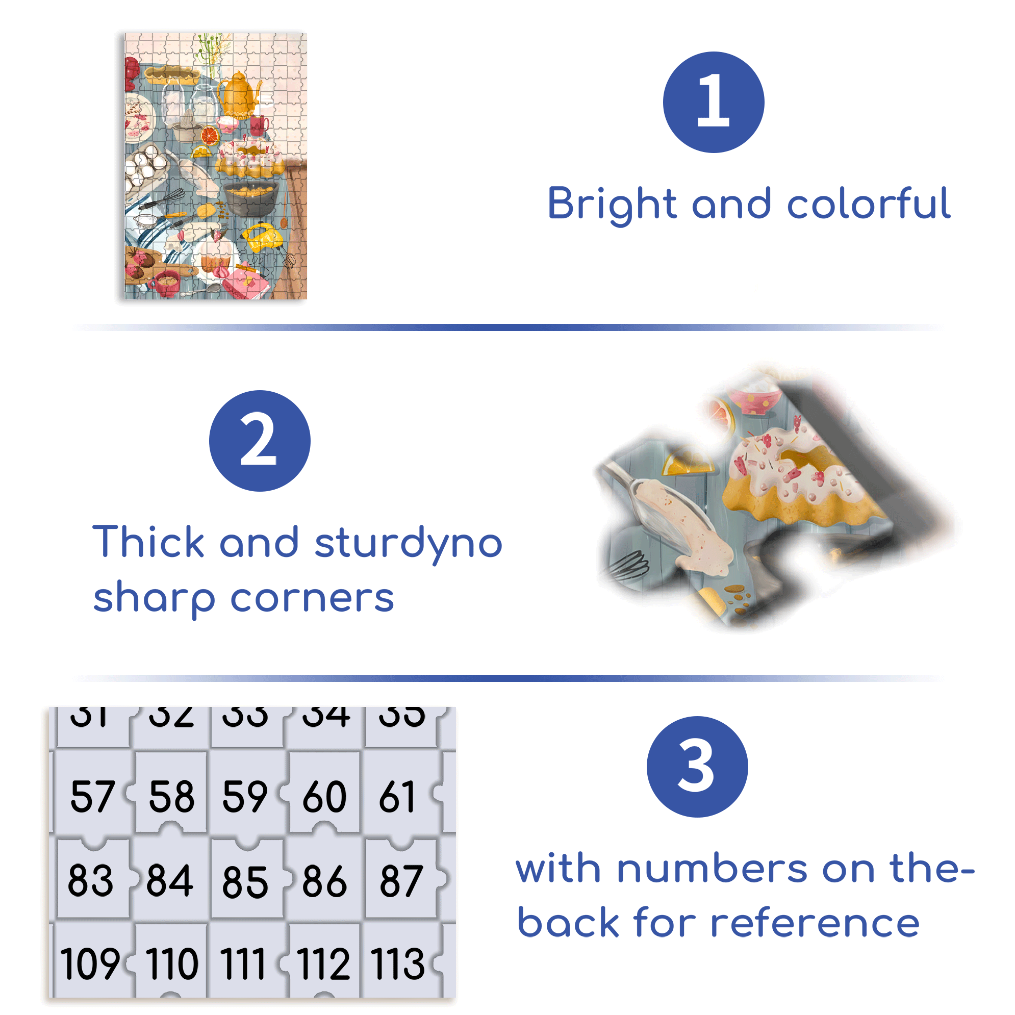 Dessert Making 500pcs/1000pcs Jigsaw Puzzle, Scratch-Resistant, Interactive Family Game & Brain-Boosting DIY Decor, Perfect for Halloween, Christmas & New Year Gifts, Family Puzzle Game