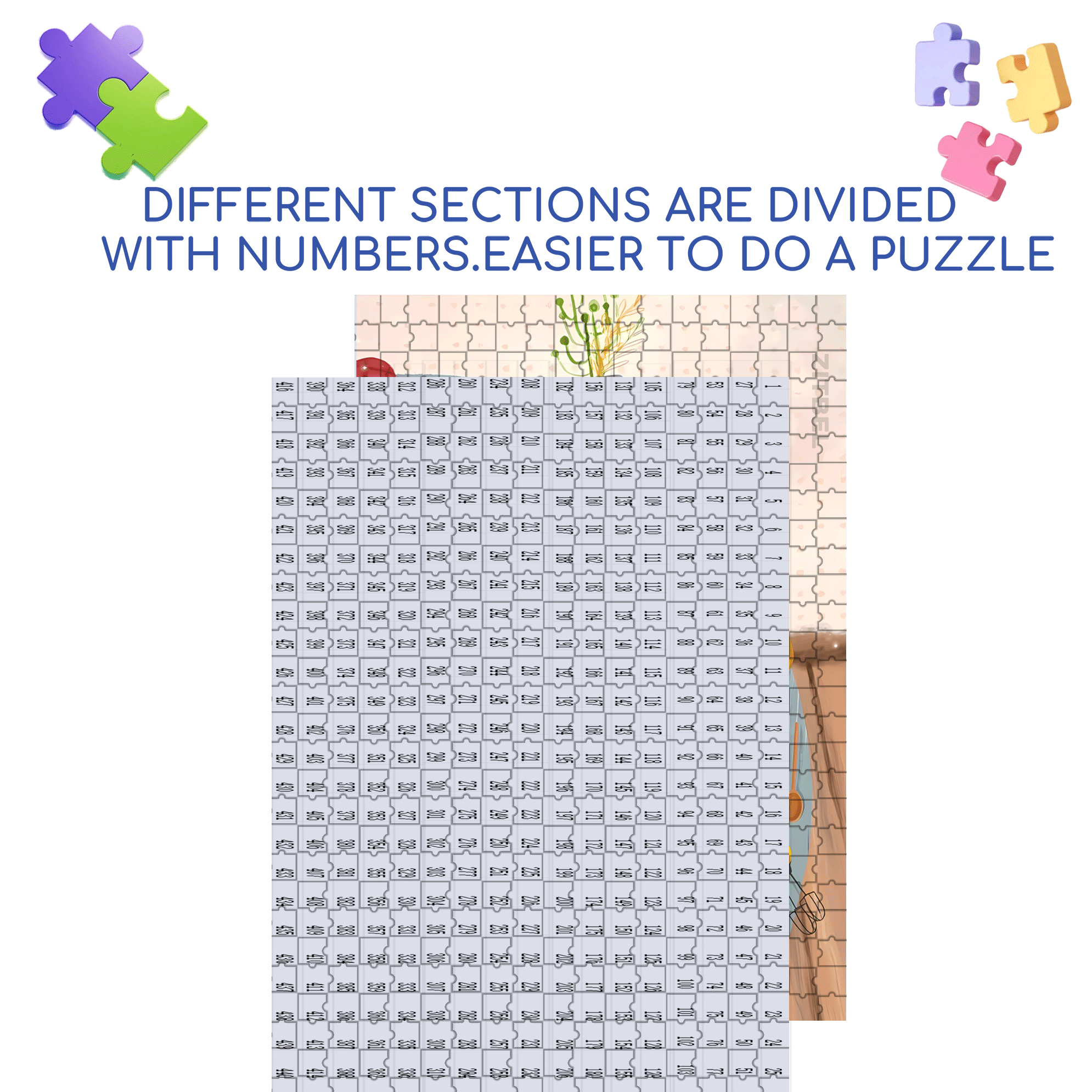Dessert Making 500pcs/1000pcs Jigsaw Puzzle, Scratch-Resistant, Interactive Family Game & Brain-Boosting DIY Decor, Perfect for Halloween, Christmas & New Year Gifts, Family Puzzle Game