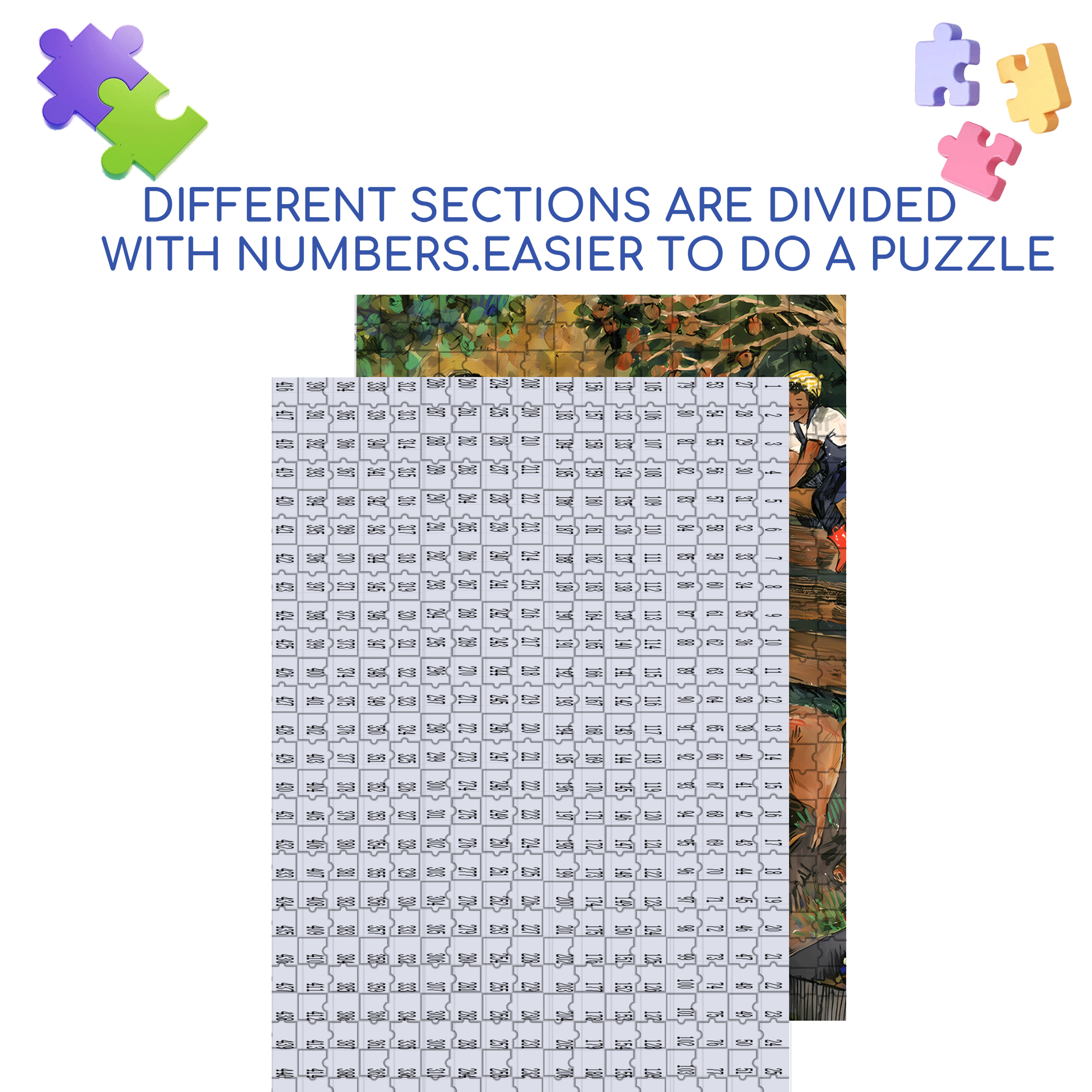 Feeding Pigs 500pcs/1000pcs Jigsaw Puzzle, Scratch-Resistant, Interactive Family Game & Brain-Boosting DIY Decor, Perfect for Halloween, Christmas & New Year Gifts, Family Puzzle Game
