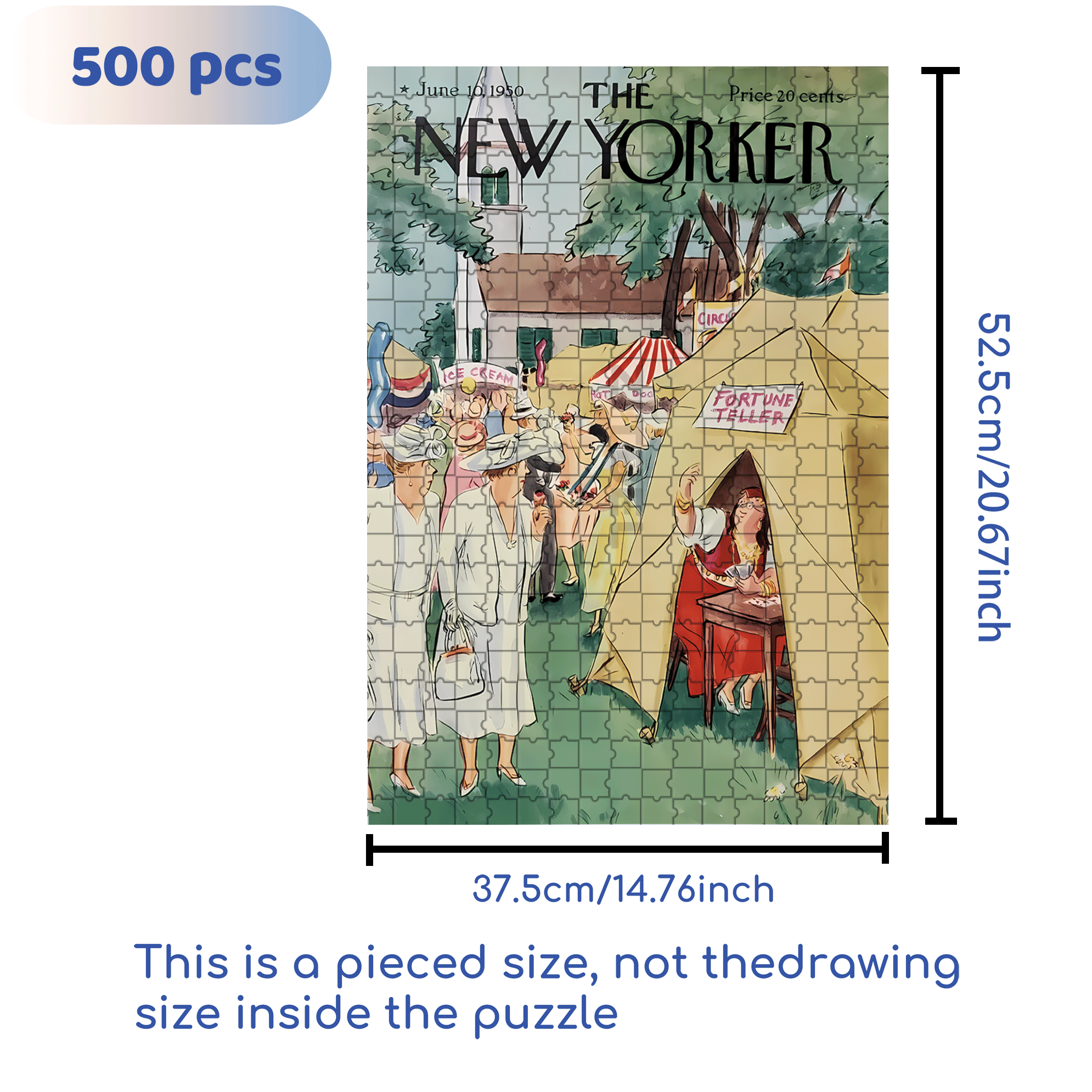 Fortune Teller 500pcs/1000pcs Jigsaw Puzzle, Scratch-Resistant, Interactive Family Game & Brain-Boosting DIY Decor, Perfect for Halloween, Christmas & New Year Gifts, Family Puzzle Game