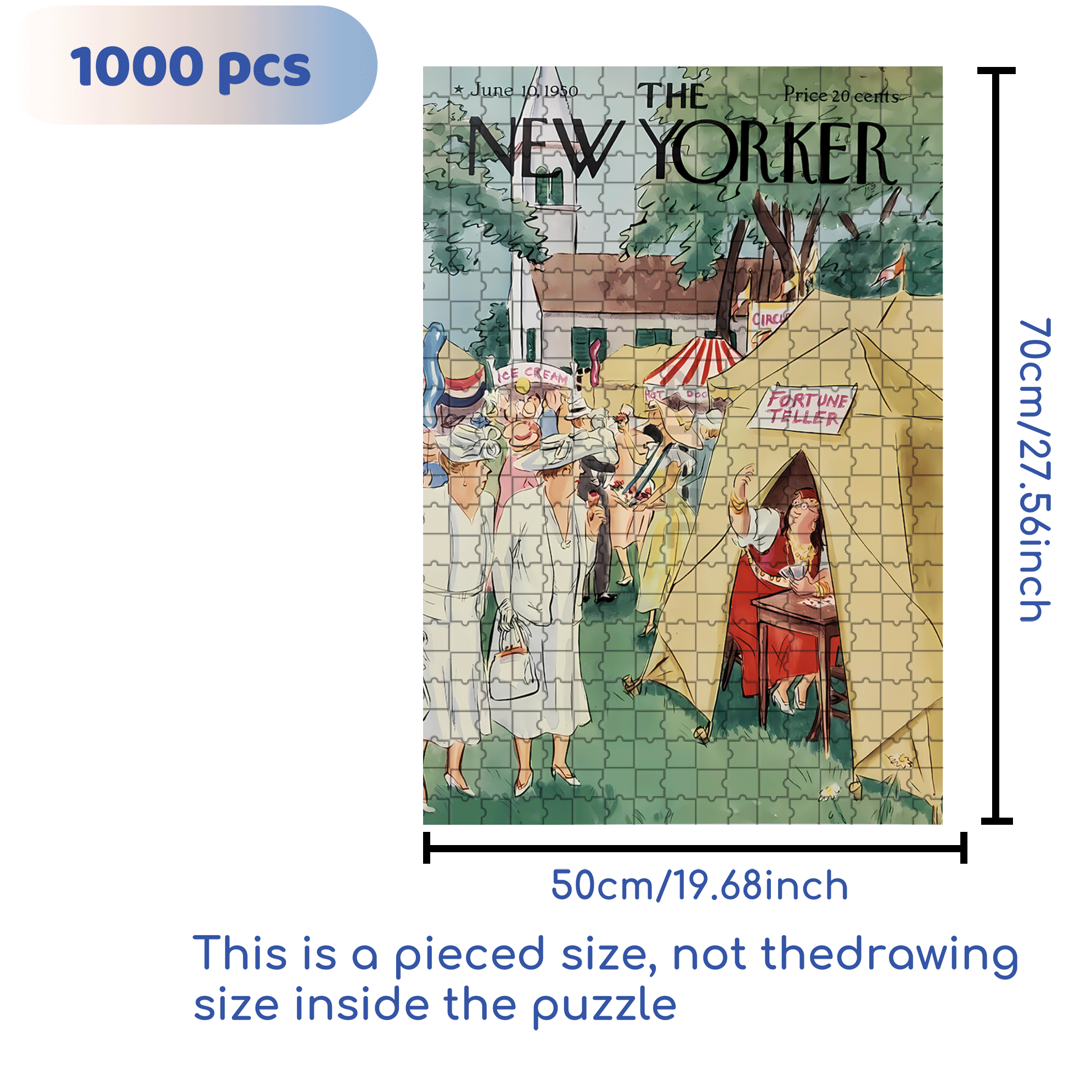 Fortune Teller 500pcs/1000pcs Jigsaw Puzzle, Scratch-Resistant, Interactive Family Game & Brain-Boosting DIY Decor, Perfect for Halloween, Christmas & New Year Gifts, Family Puzzle Game