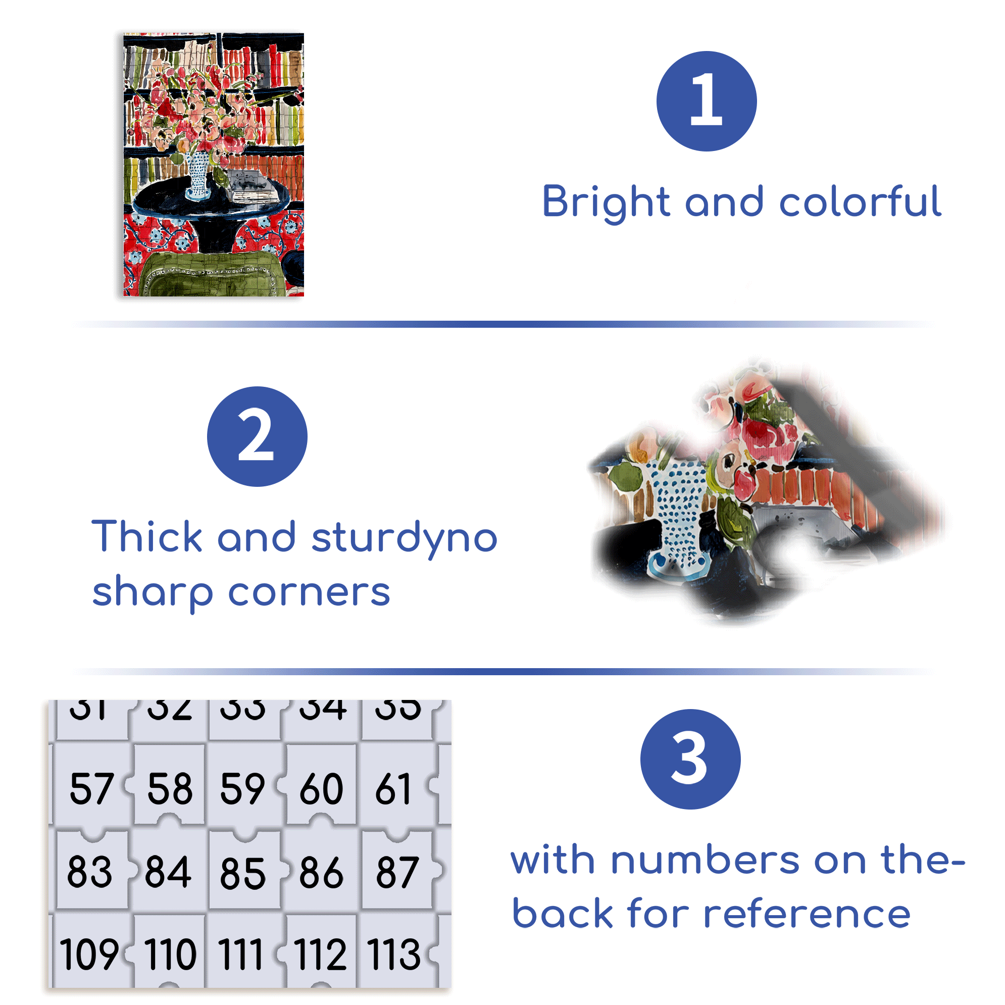 Fresh Flowers In The Study 500pcs/1000pcs Jigsaw Puzzle, Scratch-Resistant, Interactive Family Game & Brain-Boosting DIY Decor, Perfect for Halloween, Christmas & New Year Gifts, Family Puzzle Game