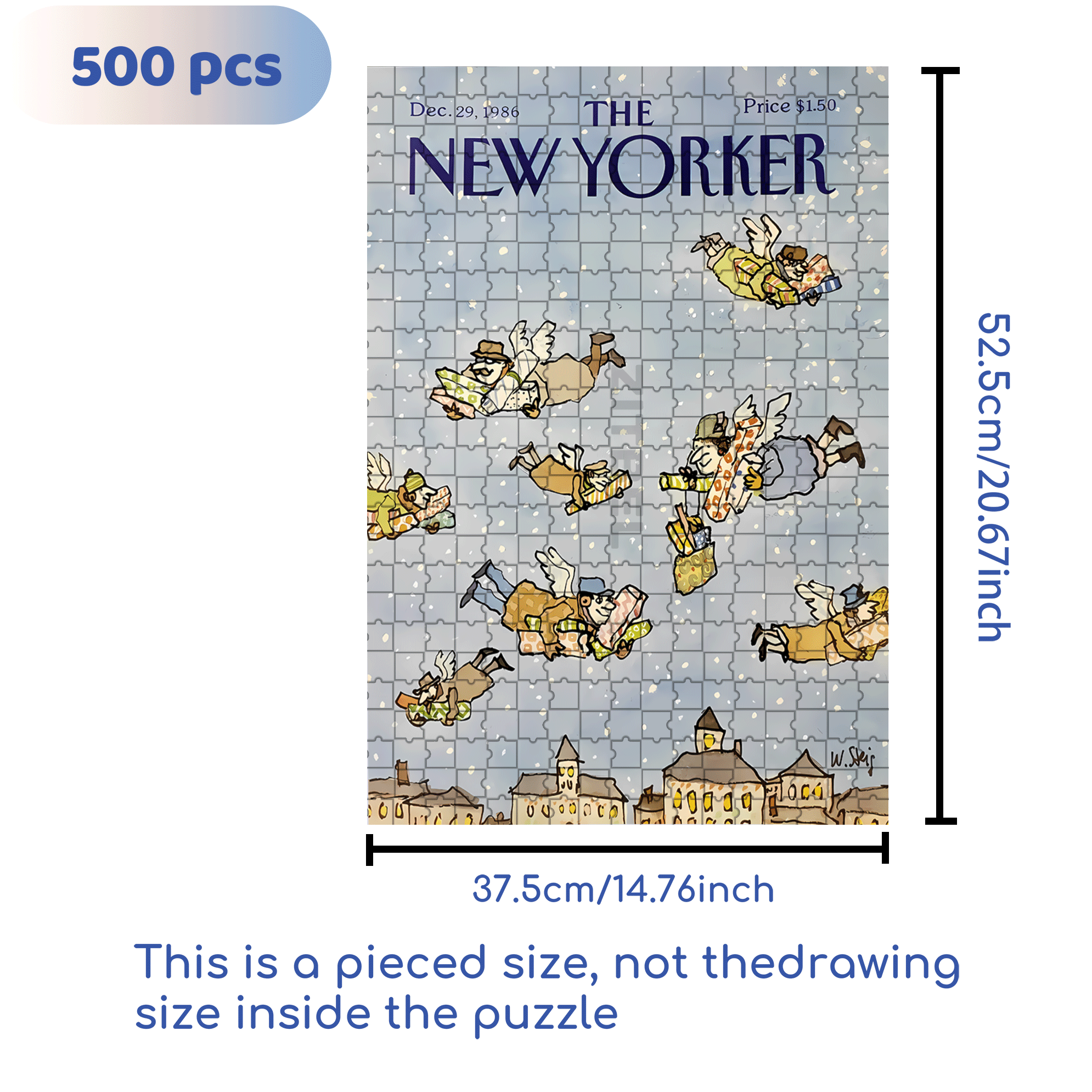 Gifts Are Being Delivered 500pcs/1000pcs Jigsaw Puzzle, Scratch-Resistant, Interactive Family Game & Brain-Boosting DIY Decor, Perfect for Halloween, Christmas & New Year Gifts, Family Puzzle Game