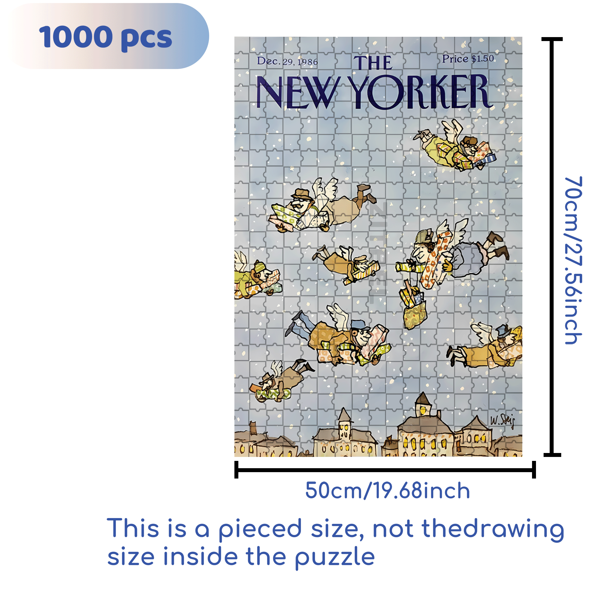 Gifts Are Being Delivered 500pcs/1000pcs Jigsaw Puzzle, Scratch-Resistant, Interactive Family Game & Brain-Boosting DIY Decor, Perfect for Halloween, Christmas & New Year Gifts, Family Puzzle Game