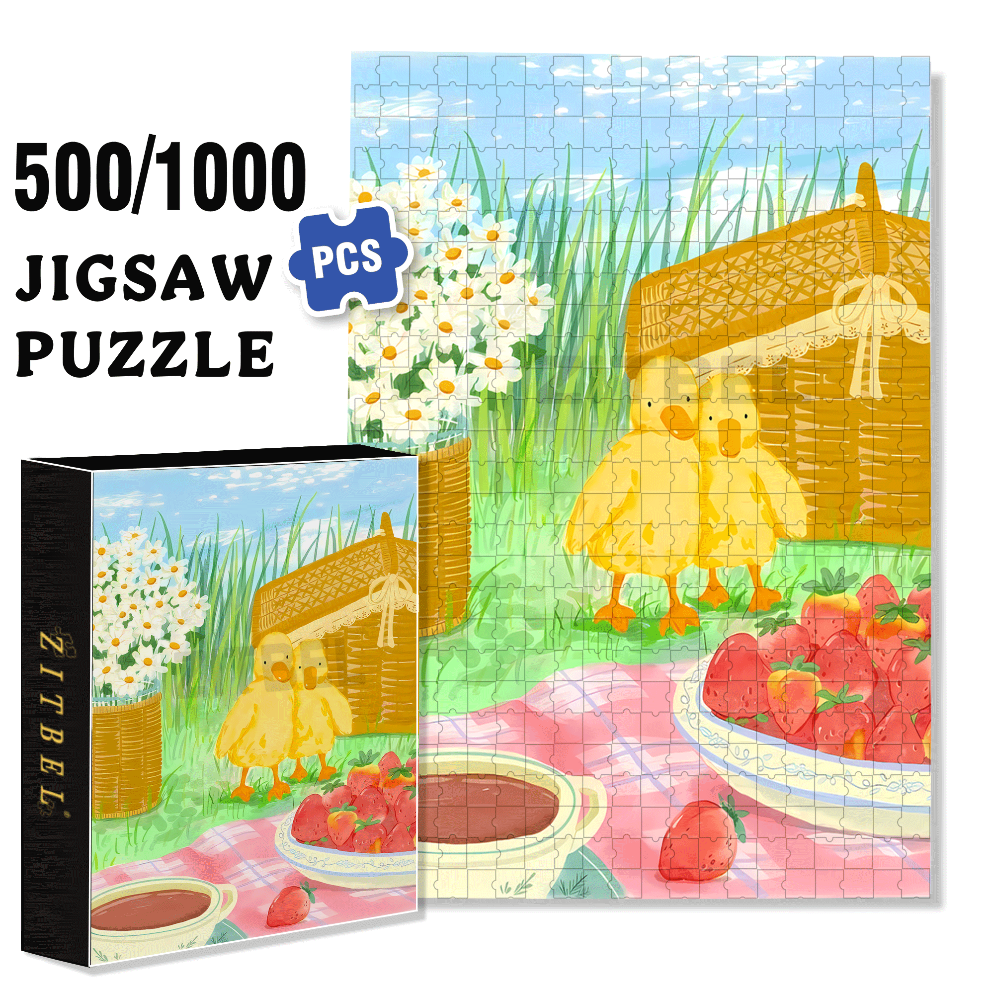 Good Buddy 500pcs/1000pcs Jigsaw Puzzle, Scratch-Resistant, Interactive Family Game & Brain-Boosting DIY Decor, Perfect for Halloween, Christmas & New Year Gifts, Family Puzzle Game