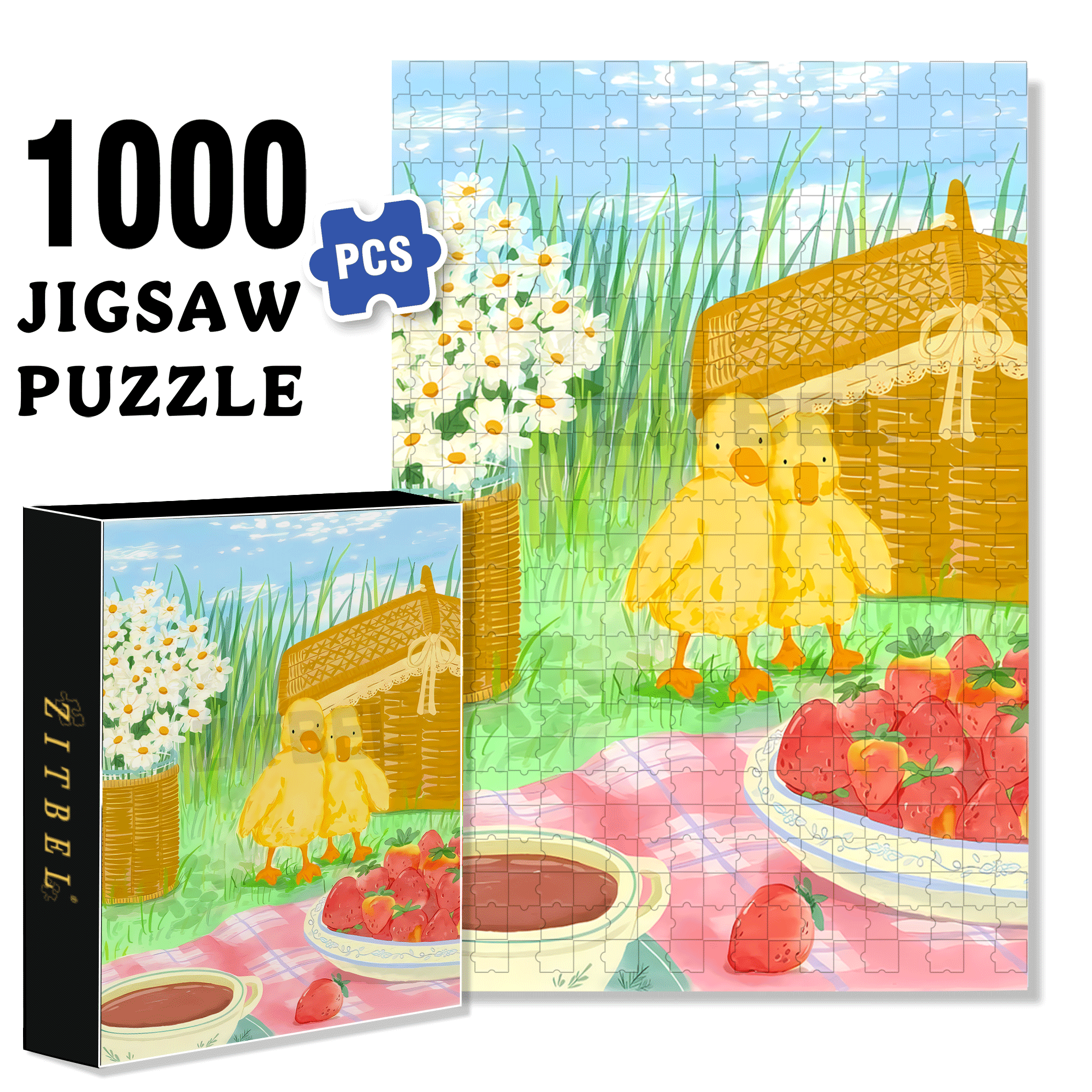Good Buddy 500pcs/1000pcs Jigsaw Puzzle, Scratch-Resistant, Interactive Family Game & Brain-Boosting DIY Decor, Perfect for Halloween, Christmas & New Year Gifts, Family Puzzle Game