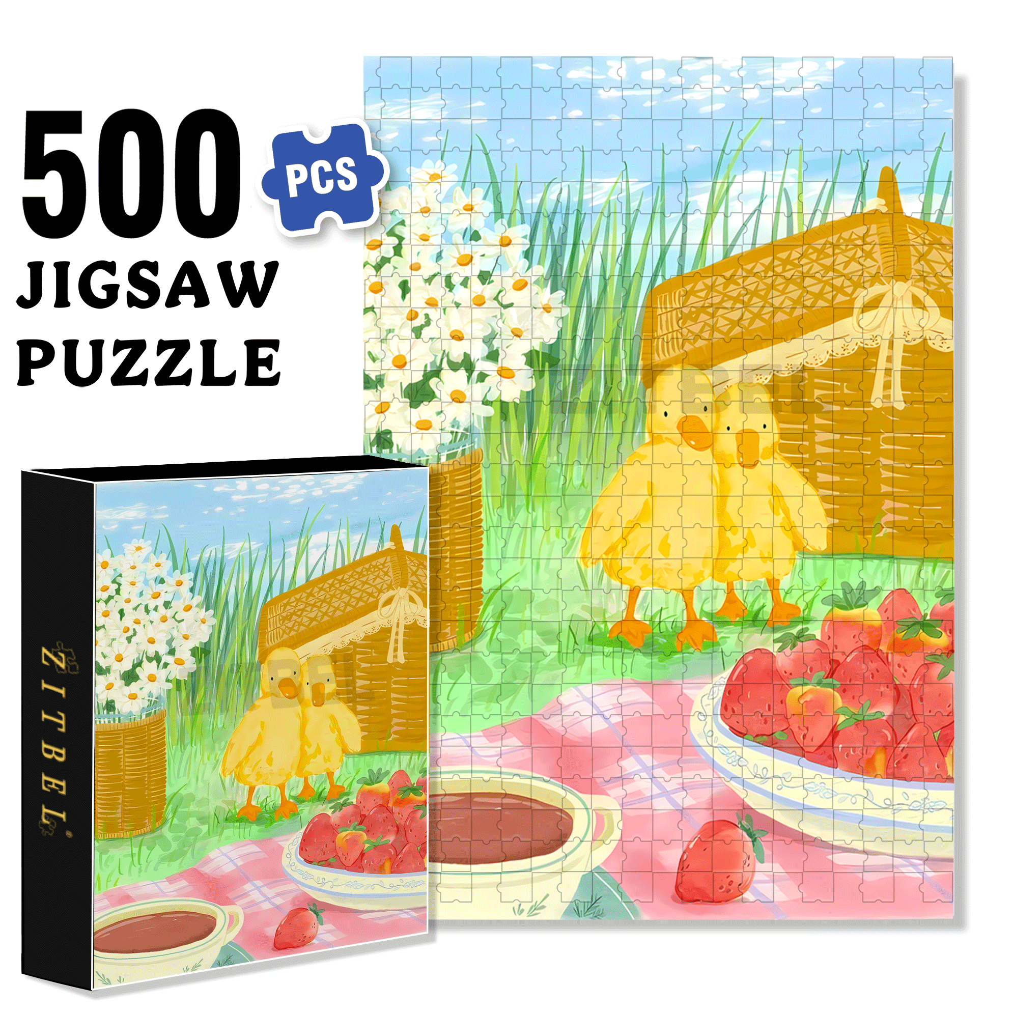 Good Buddy 500pcs/1000pcs Jigsaw Puzzle, Scratch-Resistant, Interactive Family Game & Brain-Boosting DIY Decor, Perfect for Halloween, Christmas & New Year Gifts, Family Puzzle Game