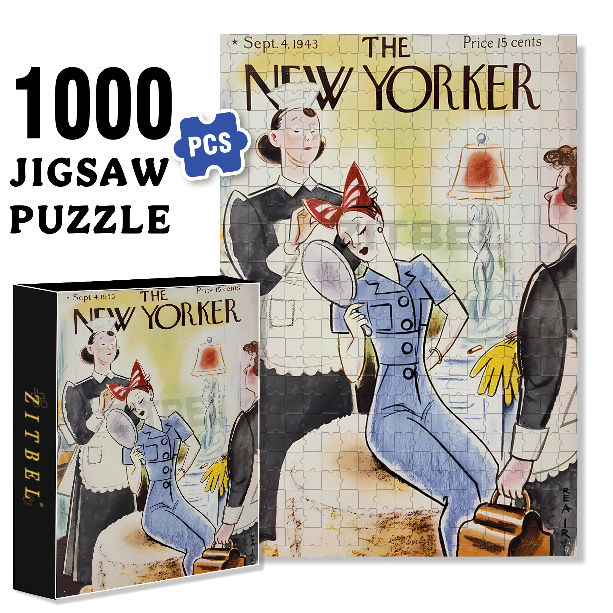 Grooming 500pcs/1000pcs Jigsaw Puzzle, Scratch-Resistant, Interactive Family Game & Brain-Boosting DIY Decor, Perfect for Halloween, Christmas & New Year Gifts, Family Puzzle Game