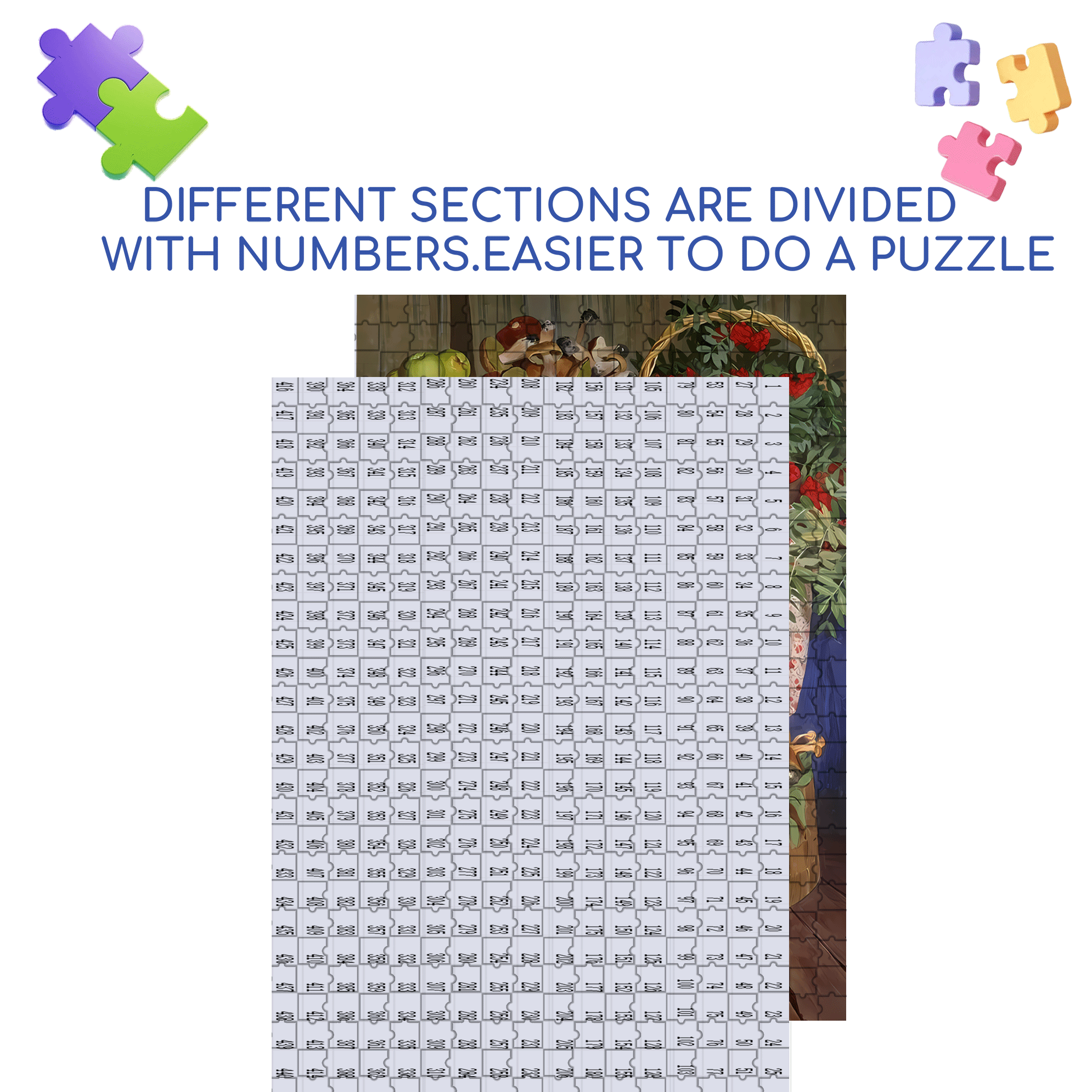 Harvest Season 500pcs/1000pcs Jigsaw Puzzle, Scratch-Resistant, Interactive Family Game & Brain-Boosting DIY Decor, Perfect for Halloween, Christmas & New Year Gifts, Family Puzzle Game