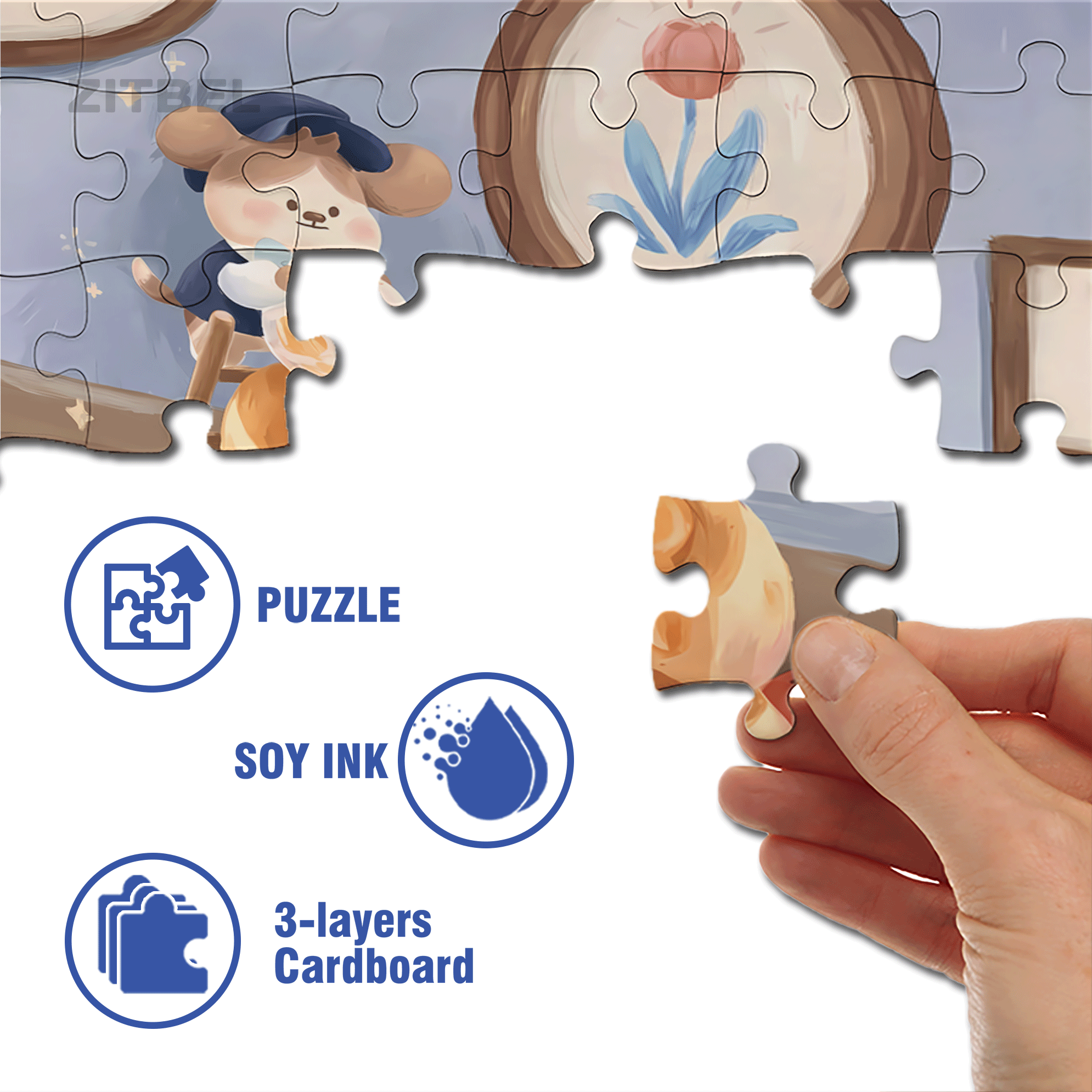 I Love Desserts 3 500pcs/1000pcs Jigsaw Puzzle, Scratch-Resistant, Interactive Family Game & Brain-Boosting DIY Decor, Perfect for Halloween, Christmas & New Year Gifts, Family Puzzle Game