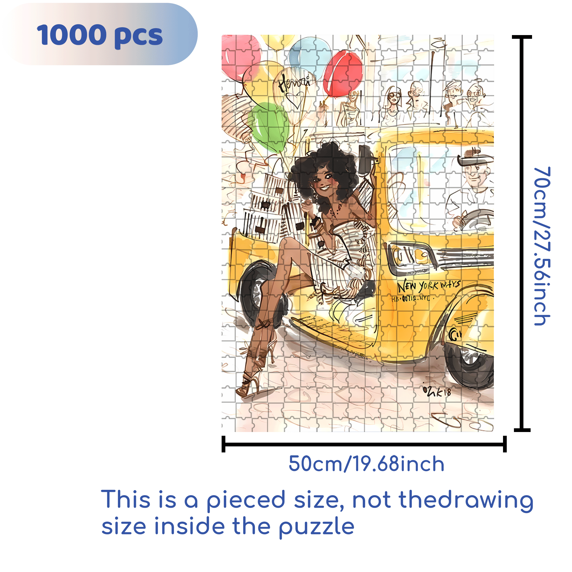 N.Y Fashion 500pcs/1000pcs Jigsaw Puzzle, Scratch-Resistant, Interactive Family Game & Brain-Boosting DIY Decor, Perfect for Halloween, Christmas & New Year Gifts, Family Puzzle Game