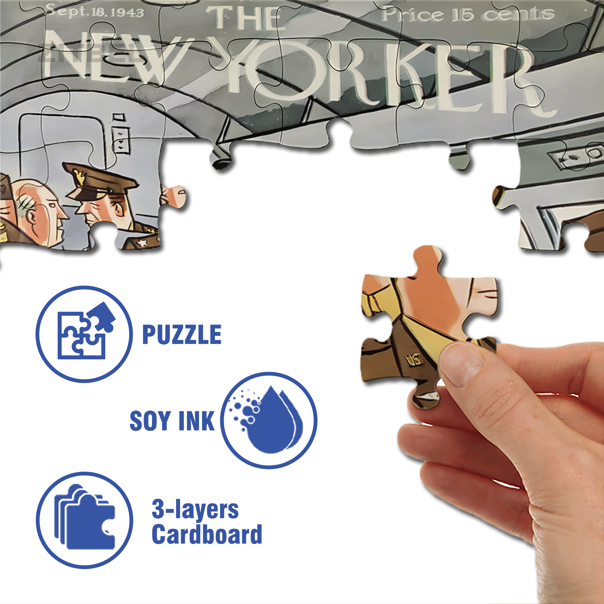Officers 500pcs/1000pcs Jigsaw Puzzle, Scratch-Resistant, Interactive Family Game & Brain-Boosting DIY Decor, Perfect for Halloween, Christmas & New Year Gifts, Family Puzzle Game