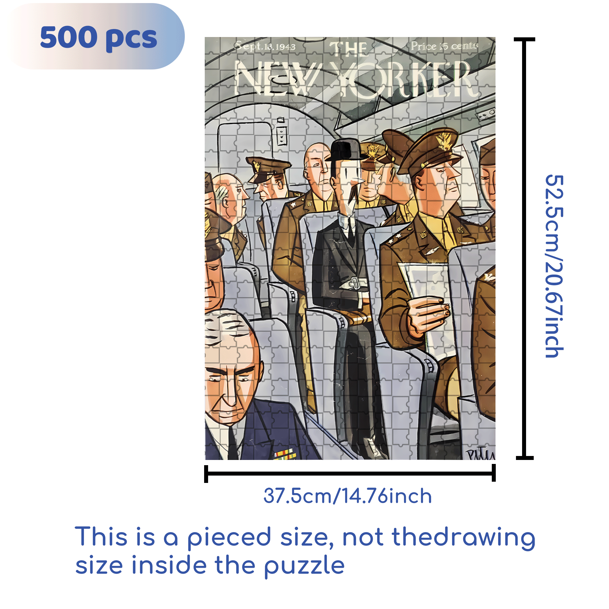 Officers 500pcs/1000pcs Jigsaw Puzzle, Scratch-Resistant, Interactive Family Game & Brain-Boosting DIY Decor, Perfect for Halloween, Christmas & New Year Gifts, Family Puzzle Game
