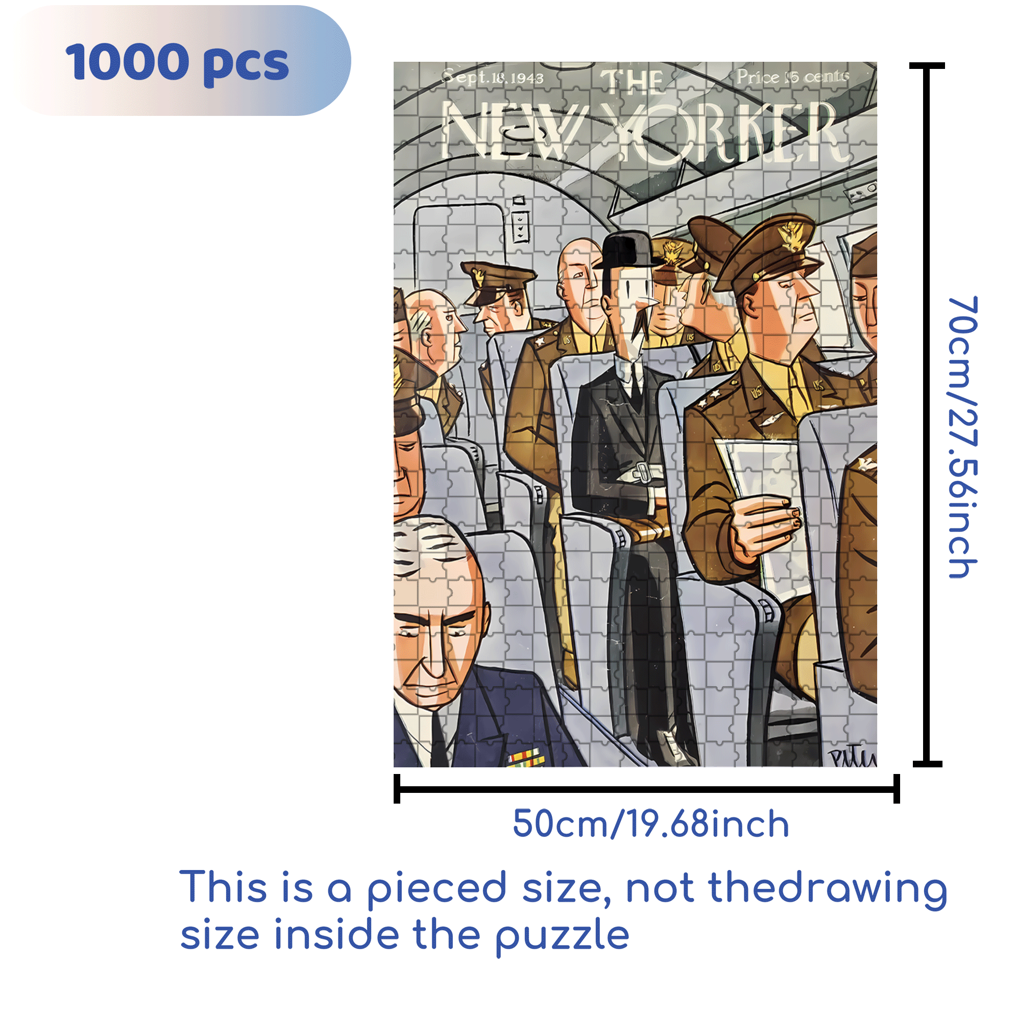 Officers 500pcs/1000pcs Jigsaw Puzzle, Scratch-Resistant, Interactive Family Game & Brain-Boosting DIY Decor, Perfect for Halloween, Christmas & New Year Gifts, Family Puzzle Game