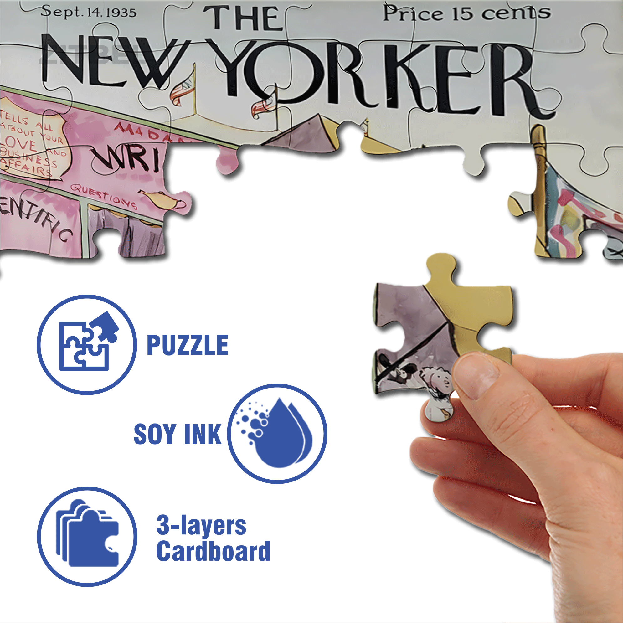 Palmist 500pcs/1000pcs Jigsaw Puzzle, Scratch-Resistant, Interactive Family Game & Brain-Boosting DIY Decor, Perfect for Halloween, Christmas & New Year Gifts, Family Puzzle Game