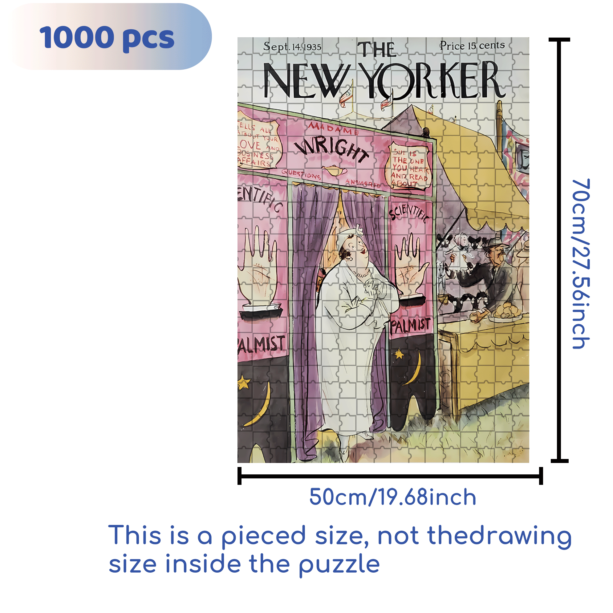 Palmist 500pcs/1000pcs Jigsaw Puzzle, Scratch-Resistant, Interactive Family Game & Brain-Boosting DIY Decor, Perfect for Halloween, Christmas & New Year Gifts, Family Puzzle Game