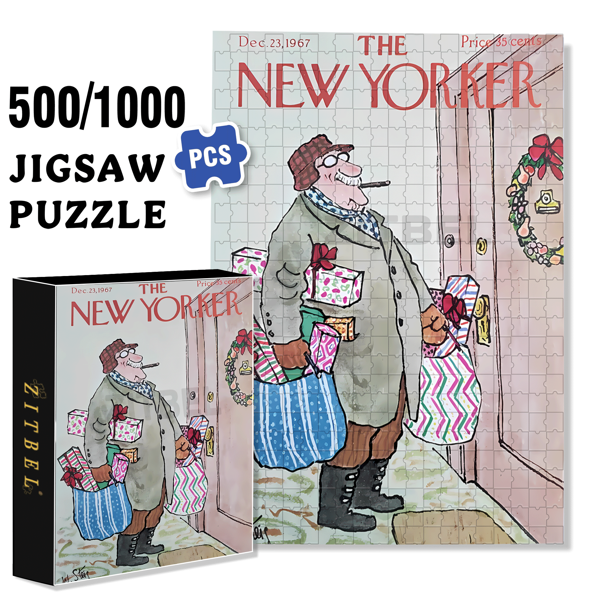 Returning With A Full Load 500pcs/1000pcs Jigsaw Puzzle, Scratch-Resistant, Interactive Family Game & Brain-Boosting DIY Decor, Perfect for Halloween, Christmas & New Year Gifts, Family Puzzle Game