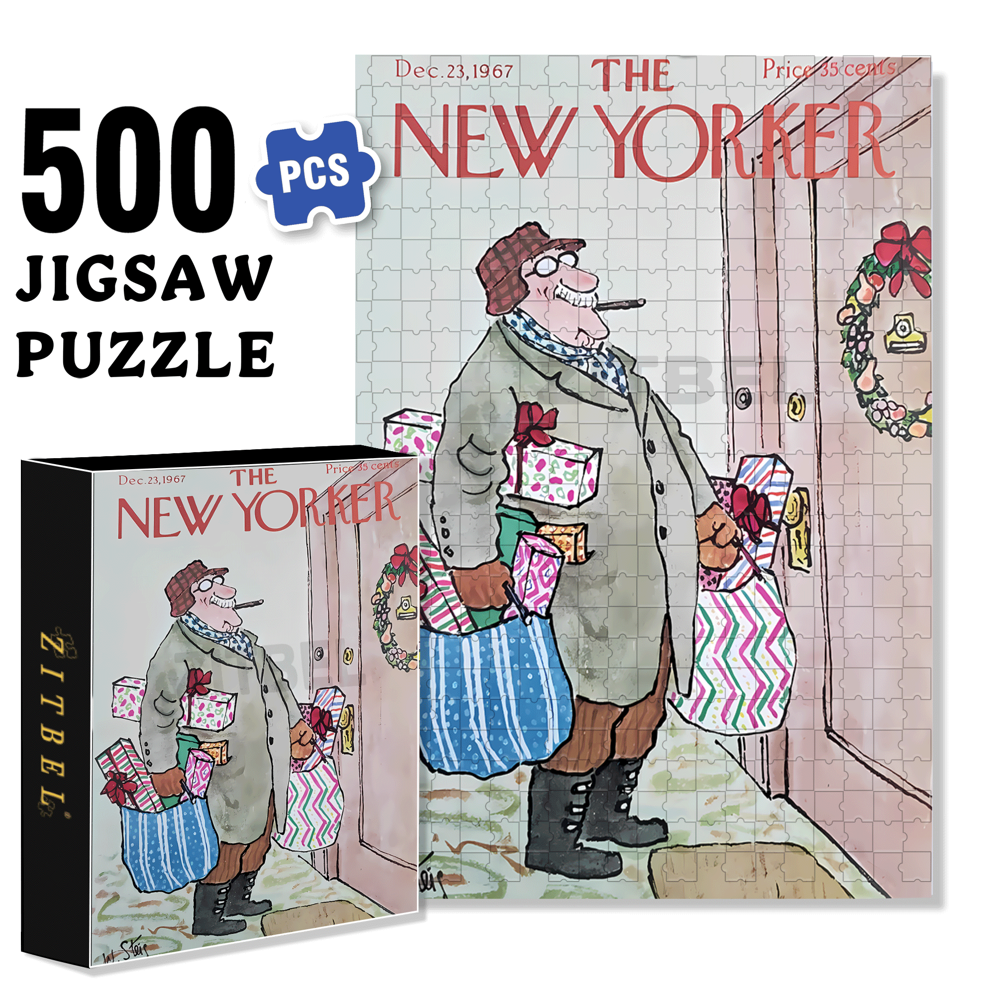 Returning With A Full Load 500pcs/1000pcs Jigsaw Puzzle, Scratch-Resistant, Interactive Family Game & Brain-Boosting DIY Decor, Perfect for Halloween, Christmas & New Year Gifts, Family Puzzle Game