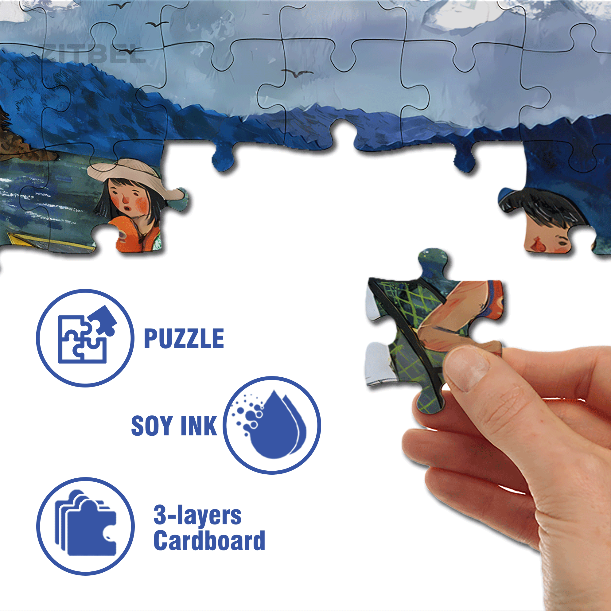 Set A Trap 500pcs/1000pcs Jigsaw Puzzle, Scratch-Resistant, Interactive Family Game & Brain-Boosting DIY Decor, Perfect for Halloween, Christmas & New Year Gifts, Family Puzzle Game