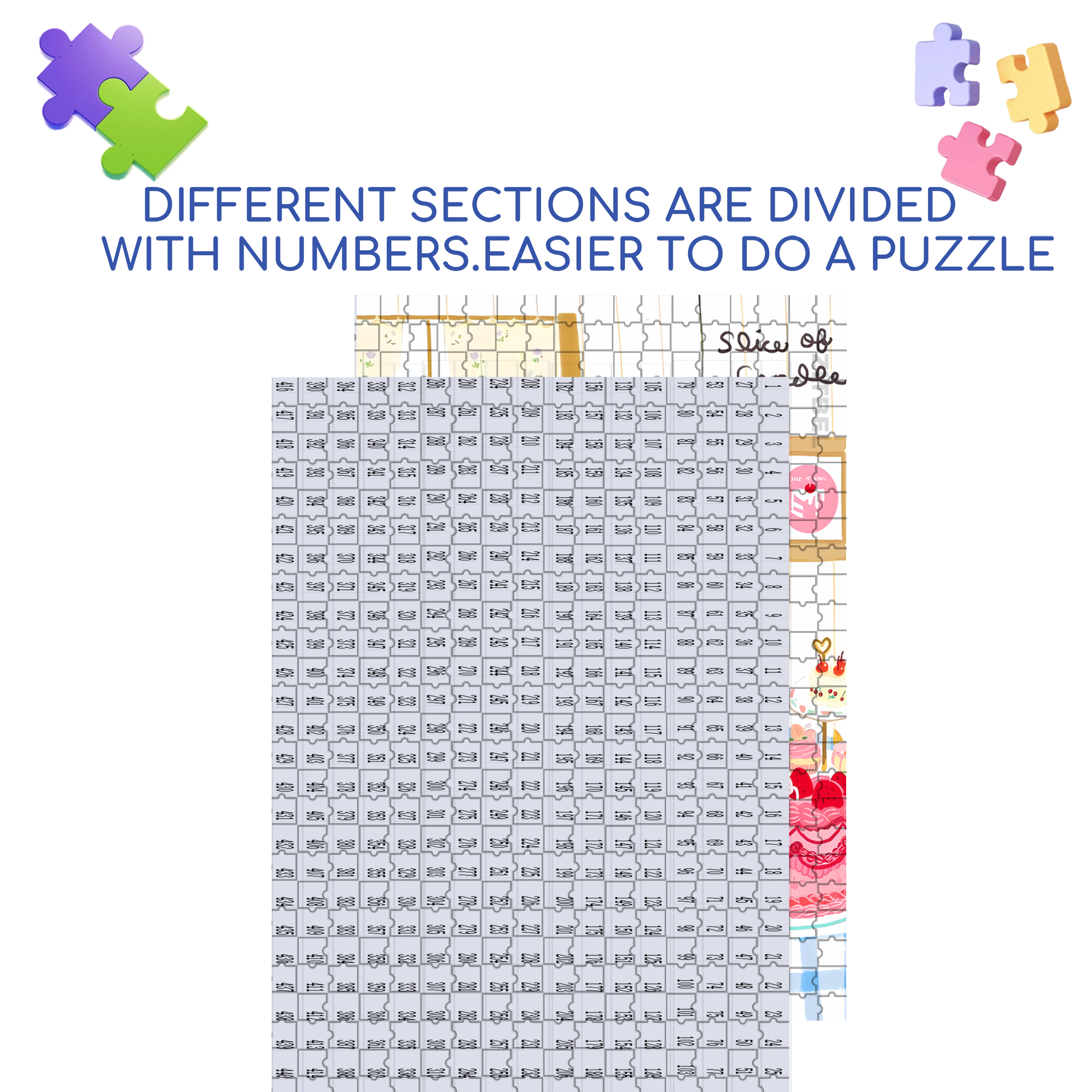 Slice of Candle 500pcs/1000pcs Jigsaw Puzzle, Scratch-Resistant, Interactive Family Game & Brain-Boosting DIY Decor, Perfect for Halloween, Christmas & New Year Gifts, Family Puzzle Game