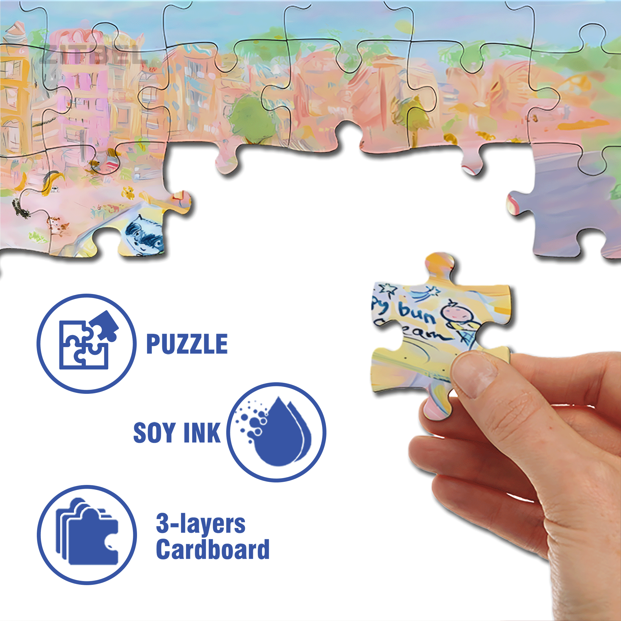 Super Yum 500pcs/1000pcs Jigsaw Puzzle, Scratch-Resistant, Interactive Family Game & Brain-Boosting DIY Decor, Perfect for Halloween, Christmas & New Year Gifts, Family Puzzle Game