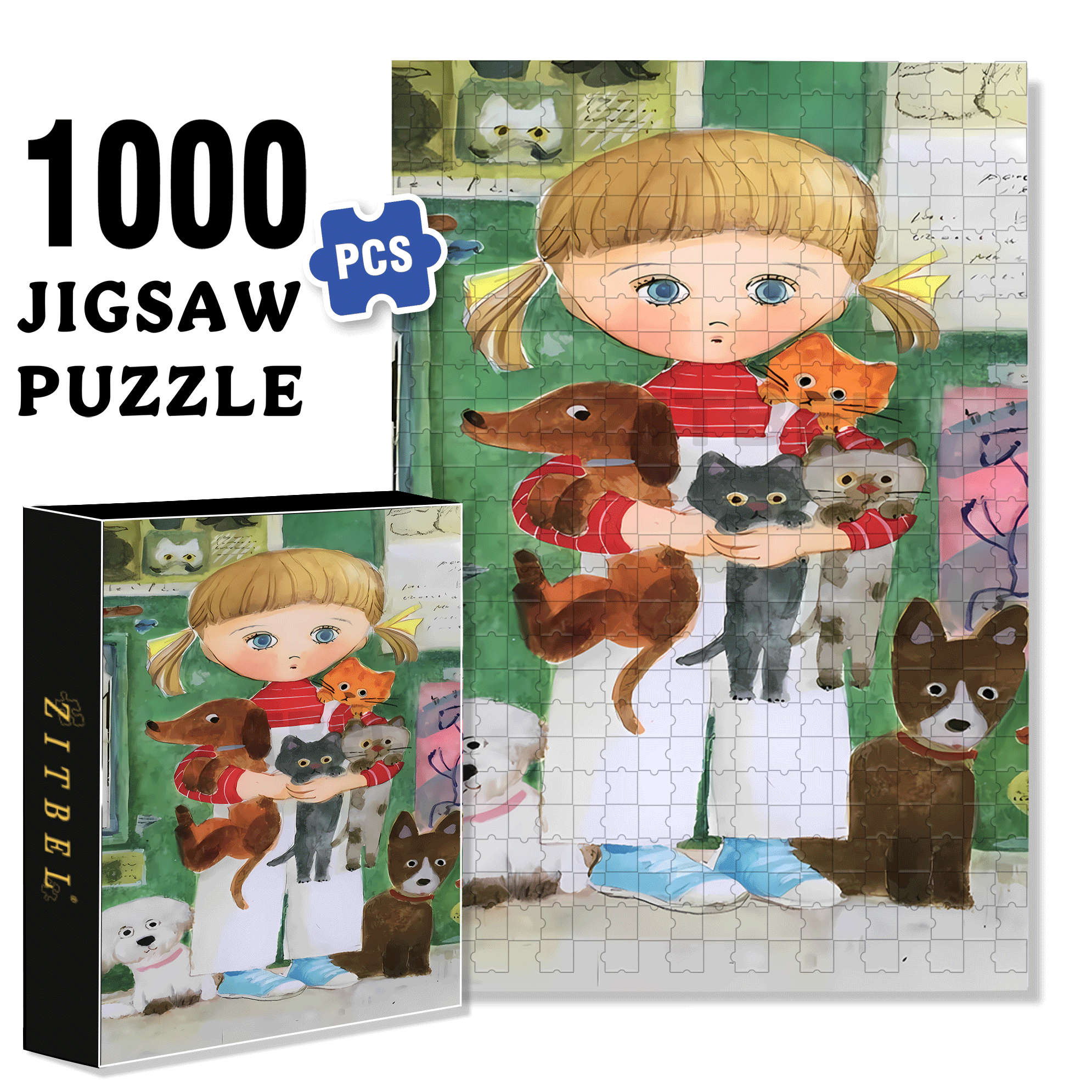 Together 500pcs/1000pcs Jigsaw Puzzle, Scratch-Resistant, Interactive Family Game & Brain-Boosting DIY Decor, Perfect for Halloween, Christmas & New Year Gifts, Family Puzzle Game