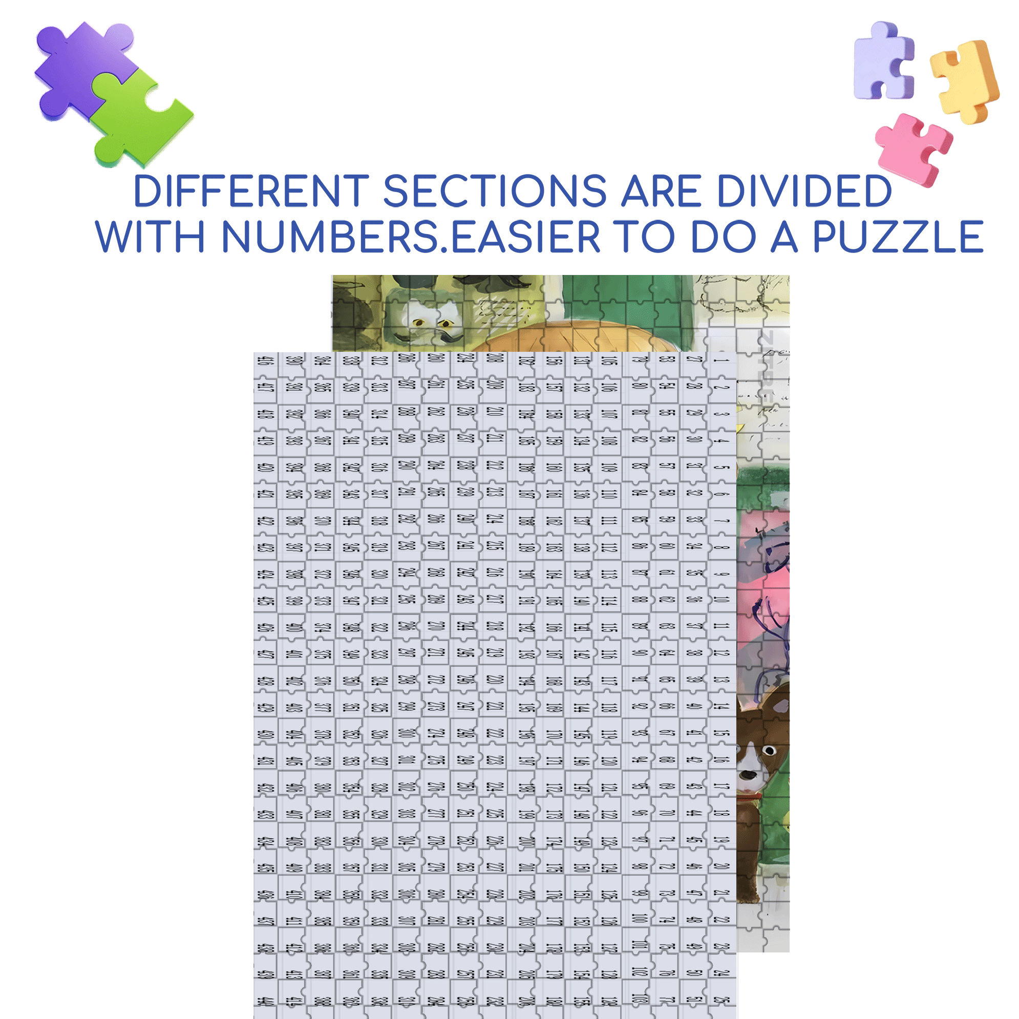 Together 500pcs/1000pcs Jigsaw Puzzle, Scratch-Resistant, Interactive Family Game & Brain-Boosting DIY Decor, Perfect for Halloween, Christmas & New Year Gifts, Family Puzzle Game