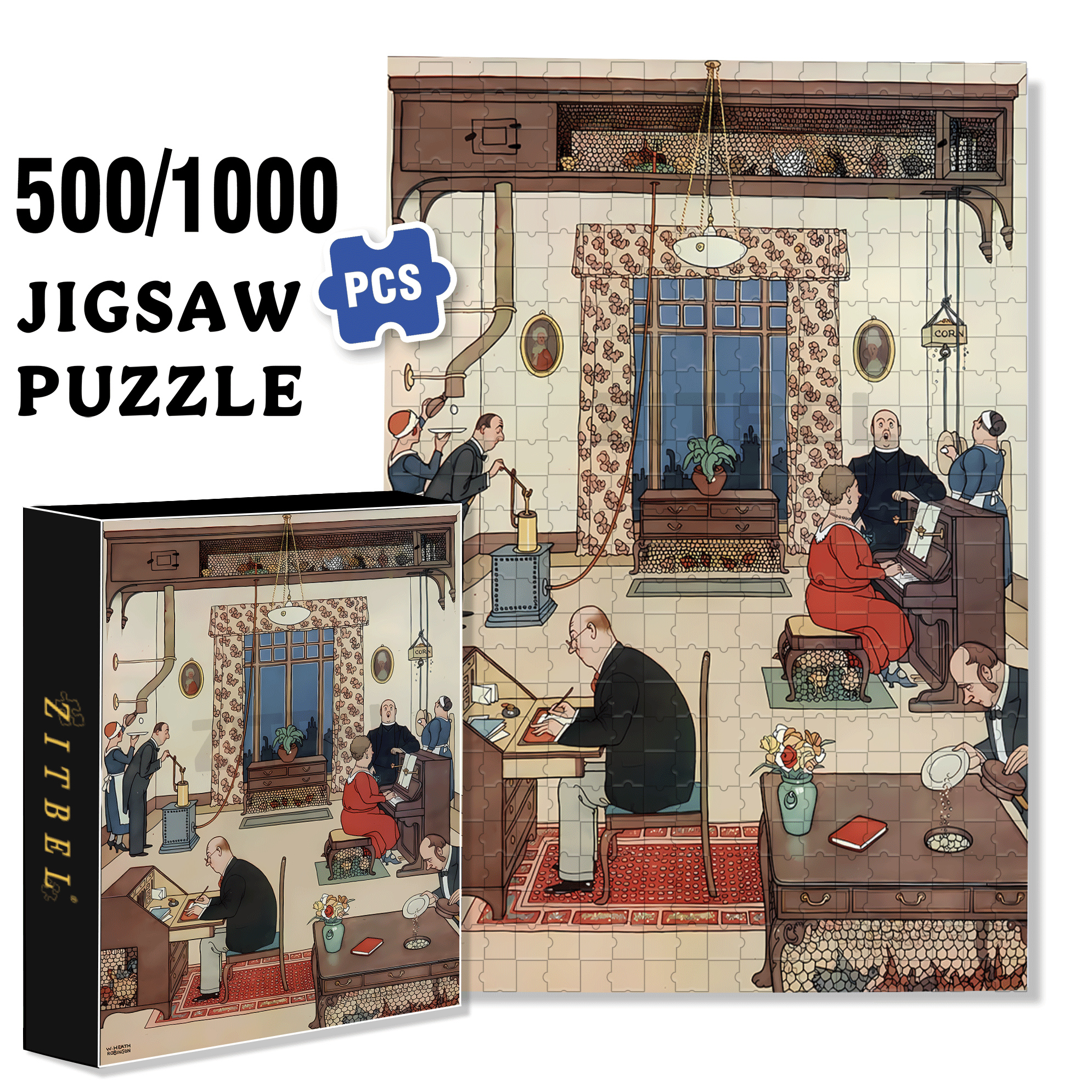 Top Floor Chicken Farm  500pcs/1000pcs Jigsaw Puzzle, Scratch-Resistant, Interactive Family Game & Brain-Boosting DIY Decor, Perfect for Halloween, Christmas & New Year Gifts, Family Puzzle Game